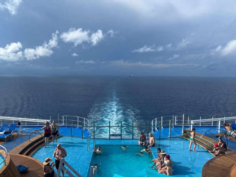 One of the pools on the Carnival Celebration