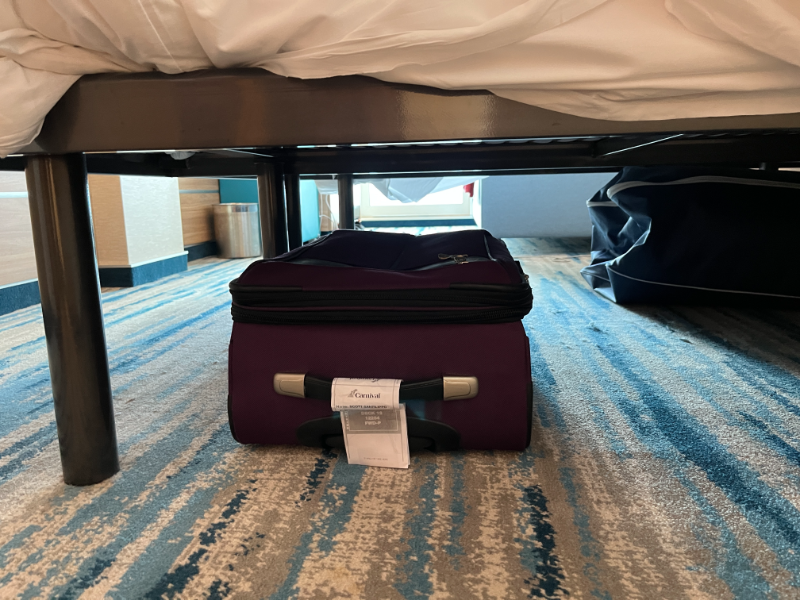 Under-bed storage on Carnival Celebration