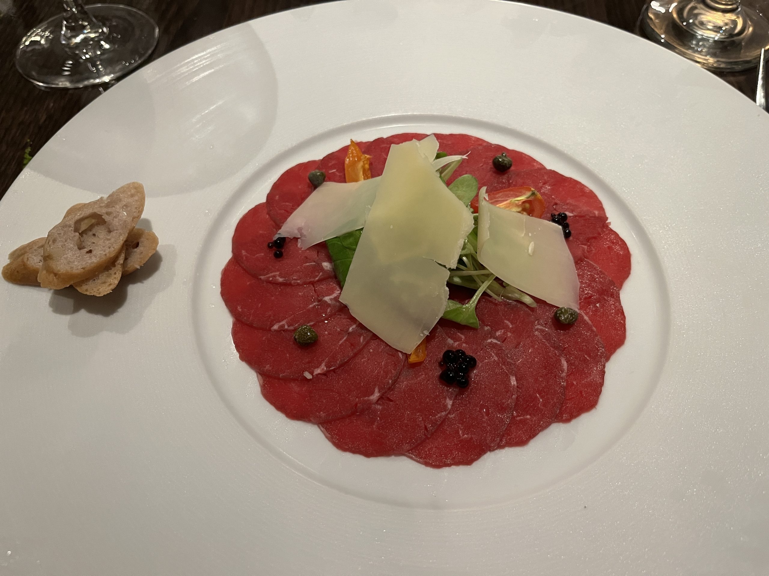 Beef Carpaccio from Fahrenheit 555 on Carnival Celebration