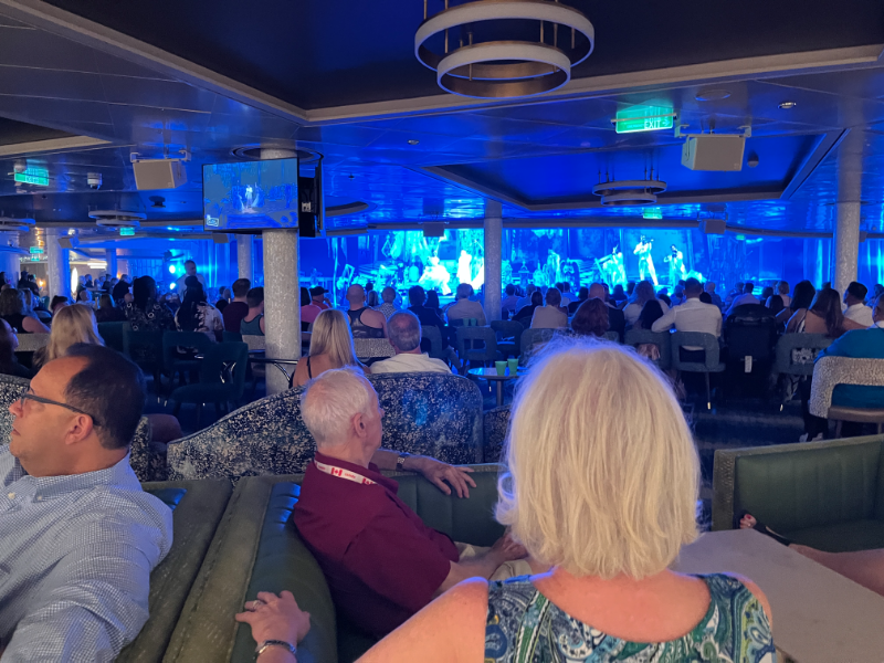 Those seated on the first level of Celebration Central have a horrible view of the show