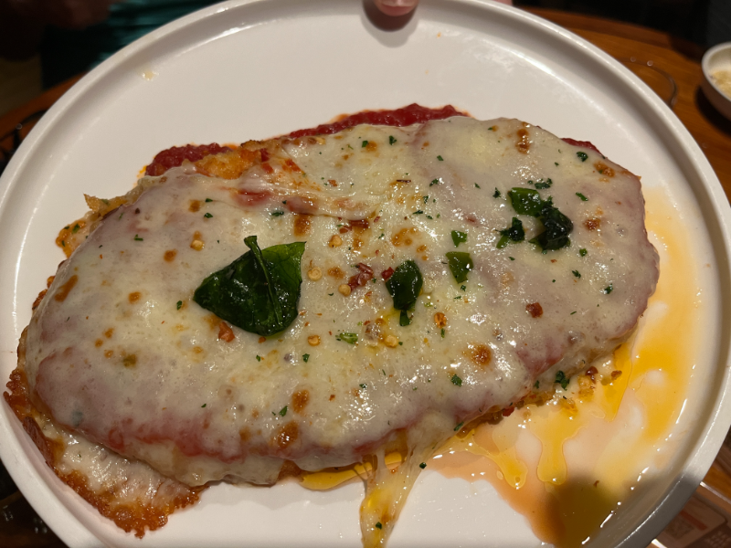 Chicken Parmesean from Cucina del Capitano on Carnival Celebration