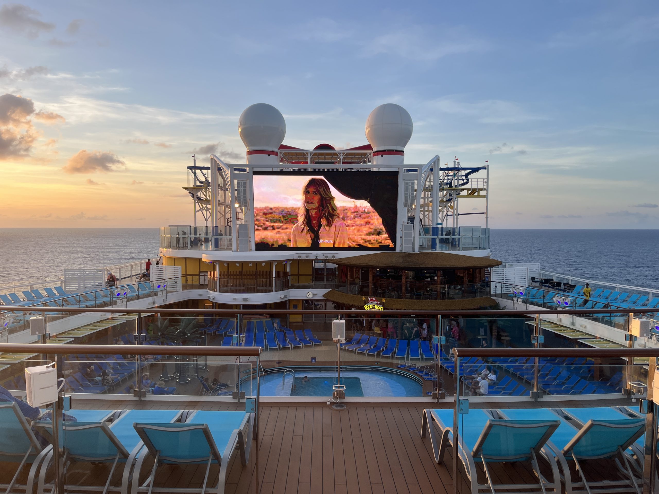 Movie on the big screen on Carnival Celebration