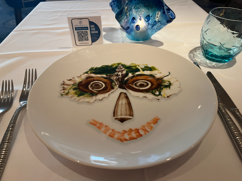 Place setting from Rudi's Seagrill on Carnival Celebration