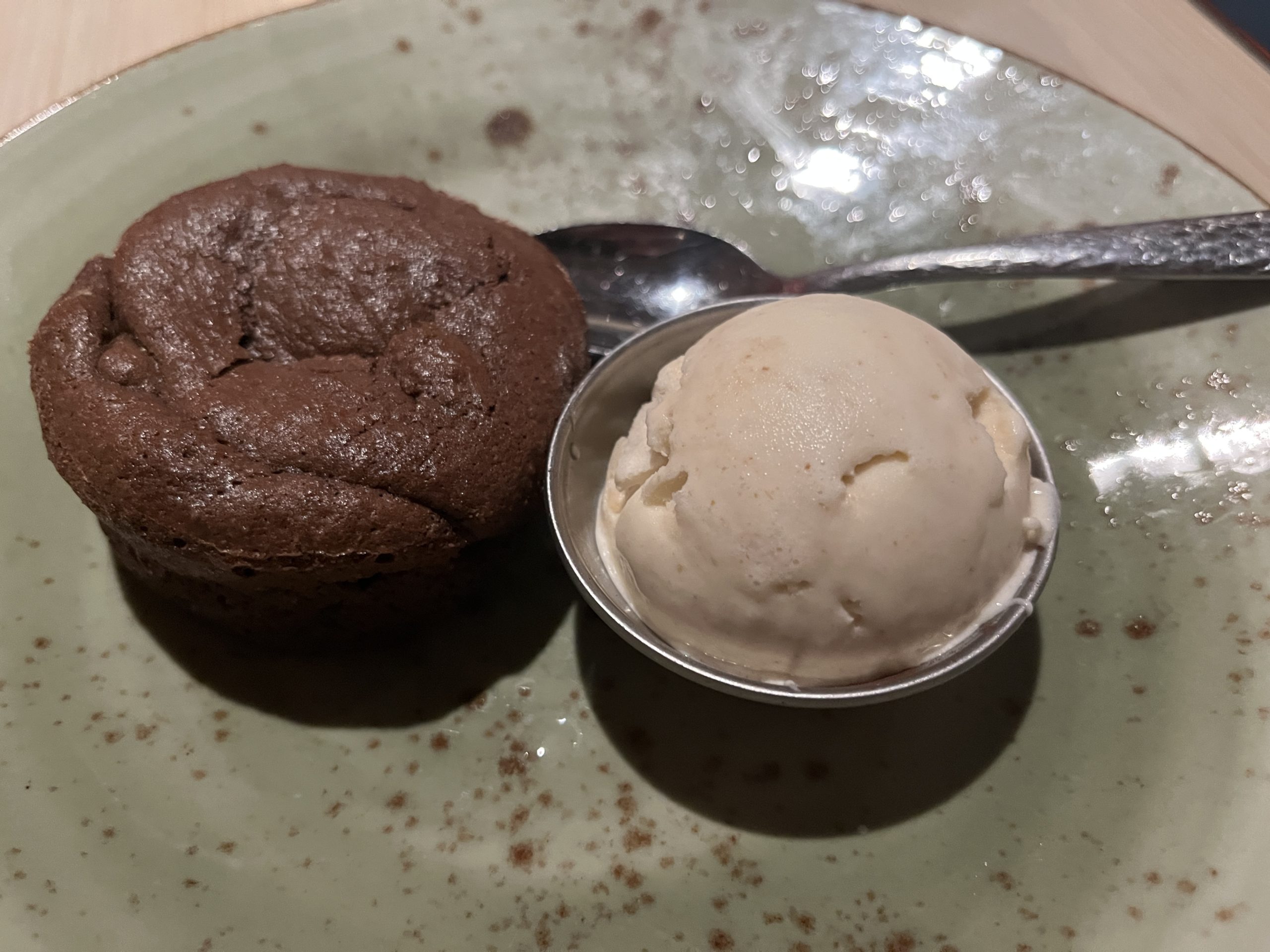 Chocolate cake and ice cream from Chibang! on Carnival's Mardi Gras