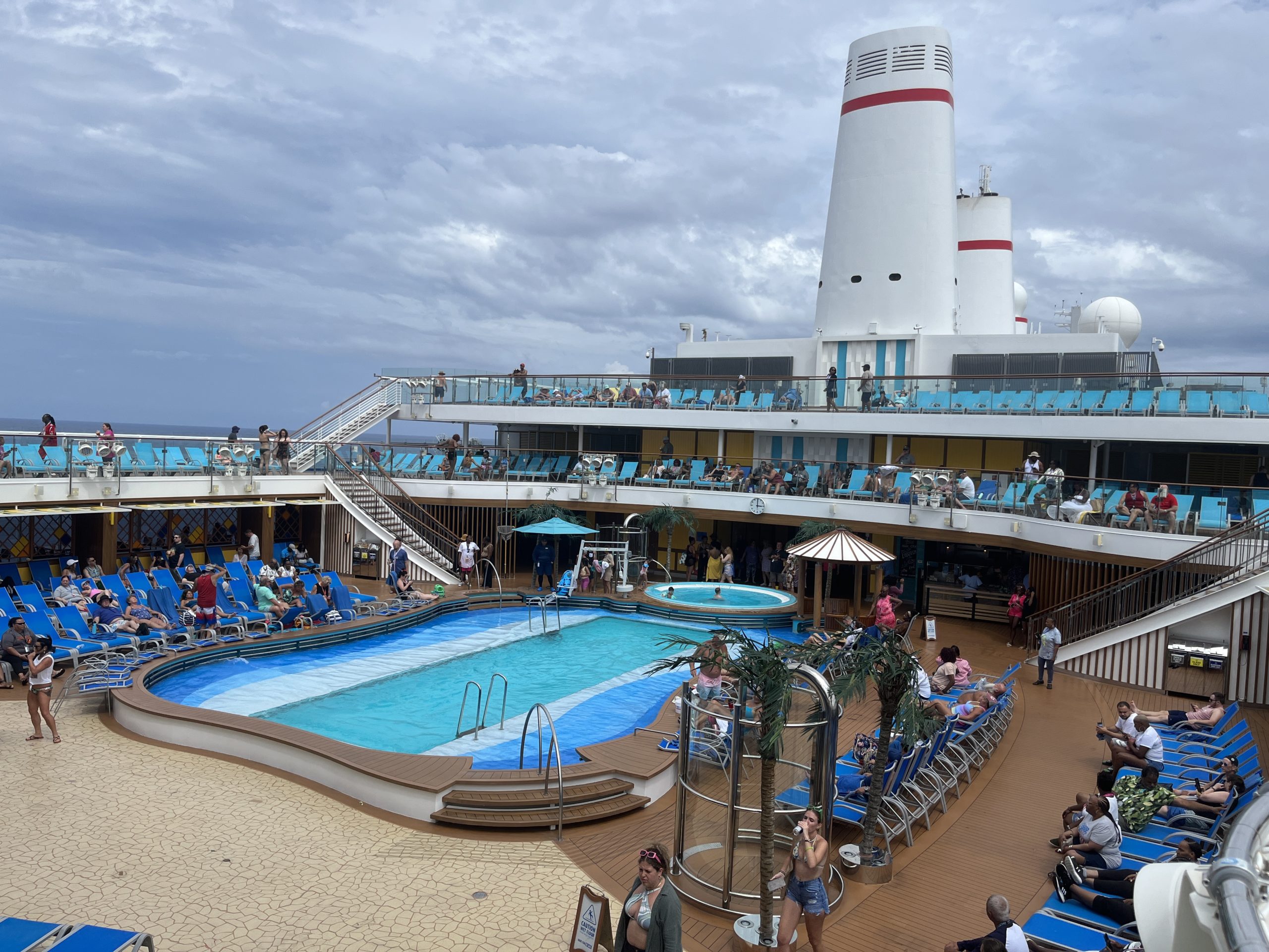 Pool and outdoor areas on Carnival's Mardi Gras