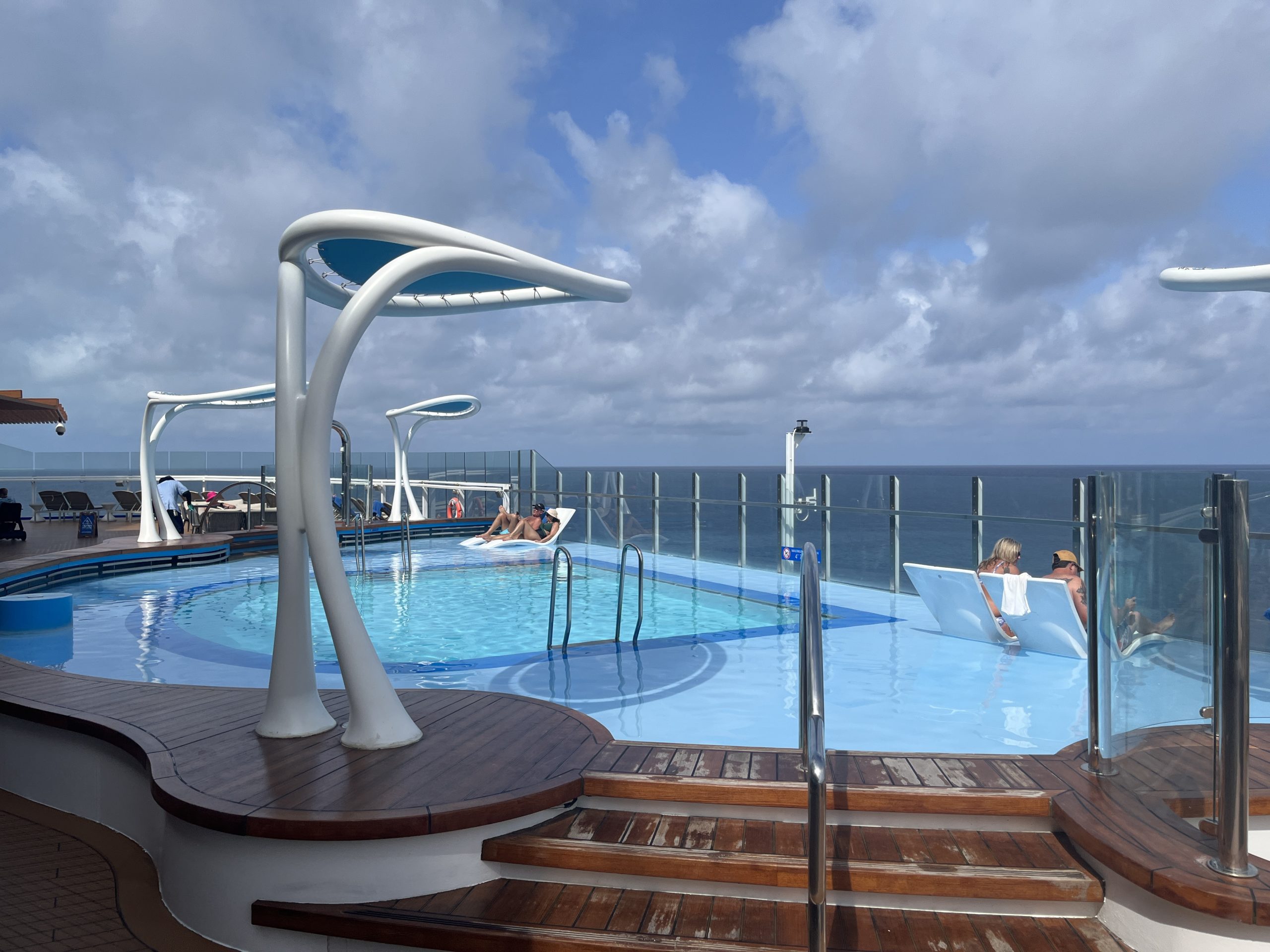 Pool and outdoor areas on Carnival's Mardi Gras