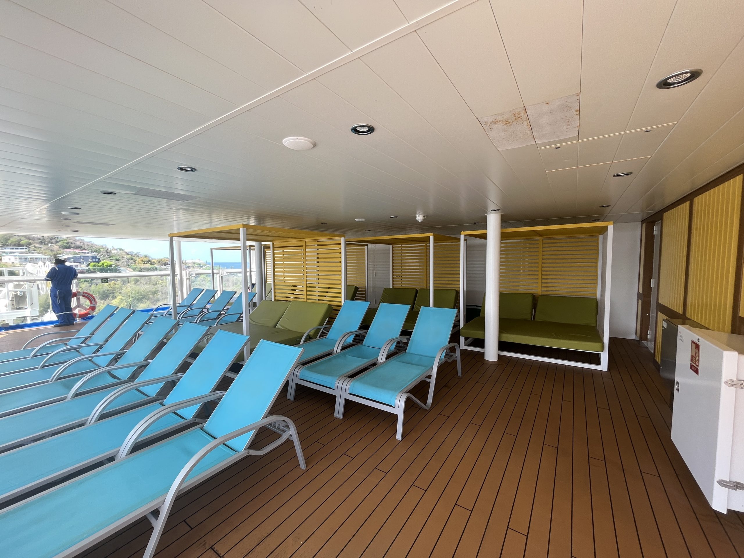 Pool and outdoor areas on Carnival's Mardi Gras