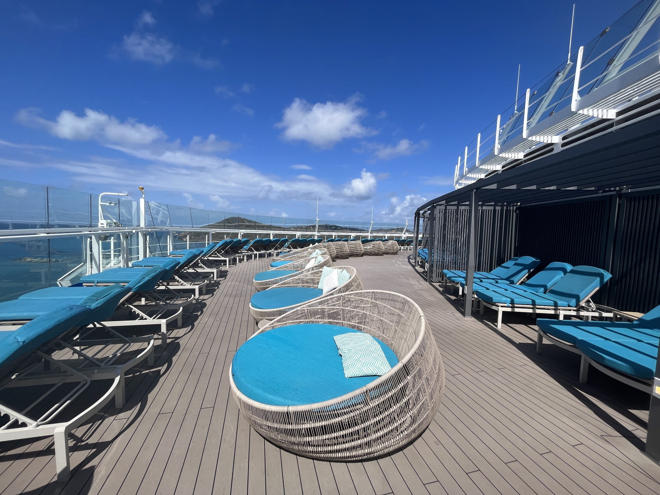 Pool and outdoor areas on Carnival's Mardi Gras