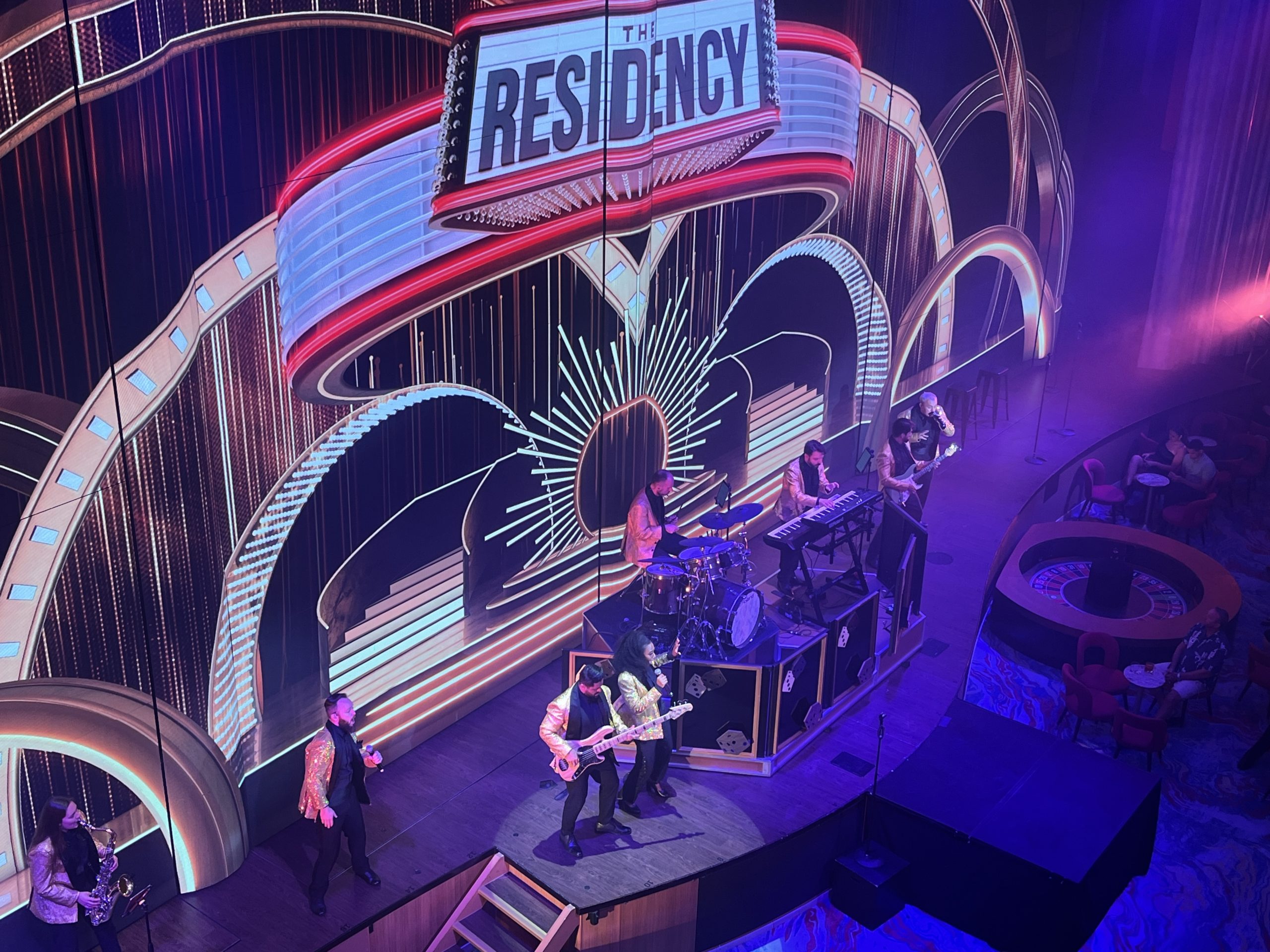 The Residency performed in the Center Stage on Mardi Gras