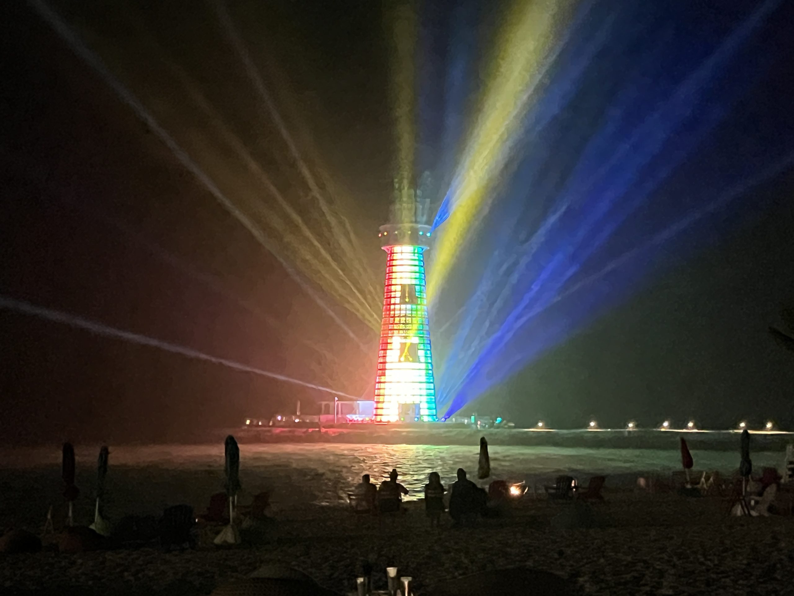 The Lighthouse Light Show on Ocean Cay