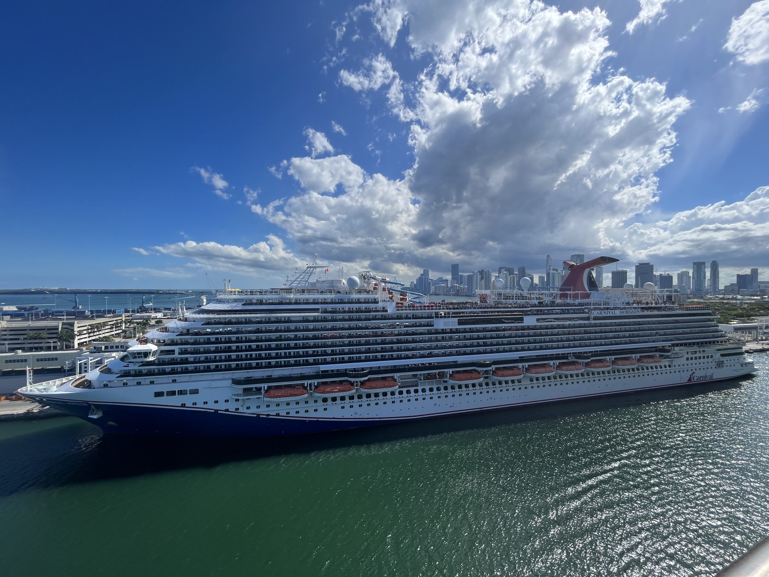 Carnival Horizon docked at PortMiami on June 4, 2023