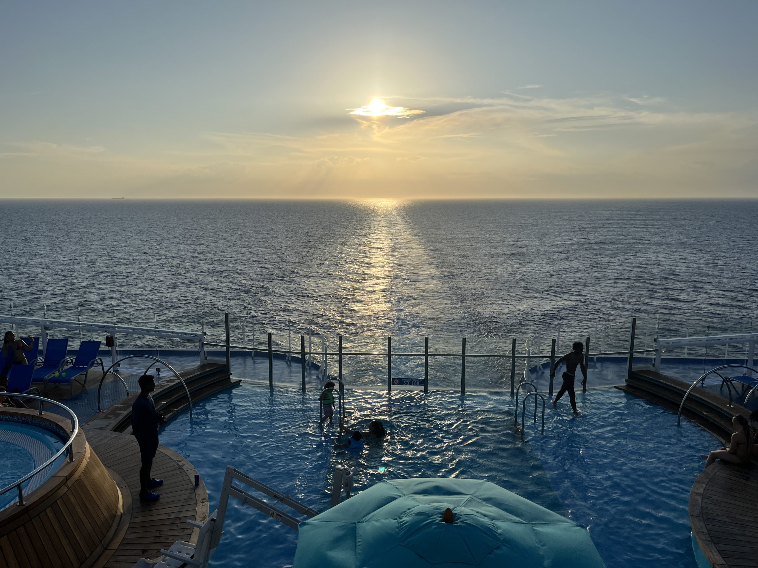 Sunset at sea on Carnival Celebration