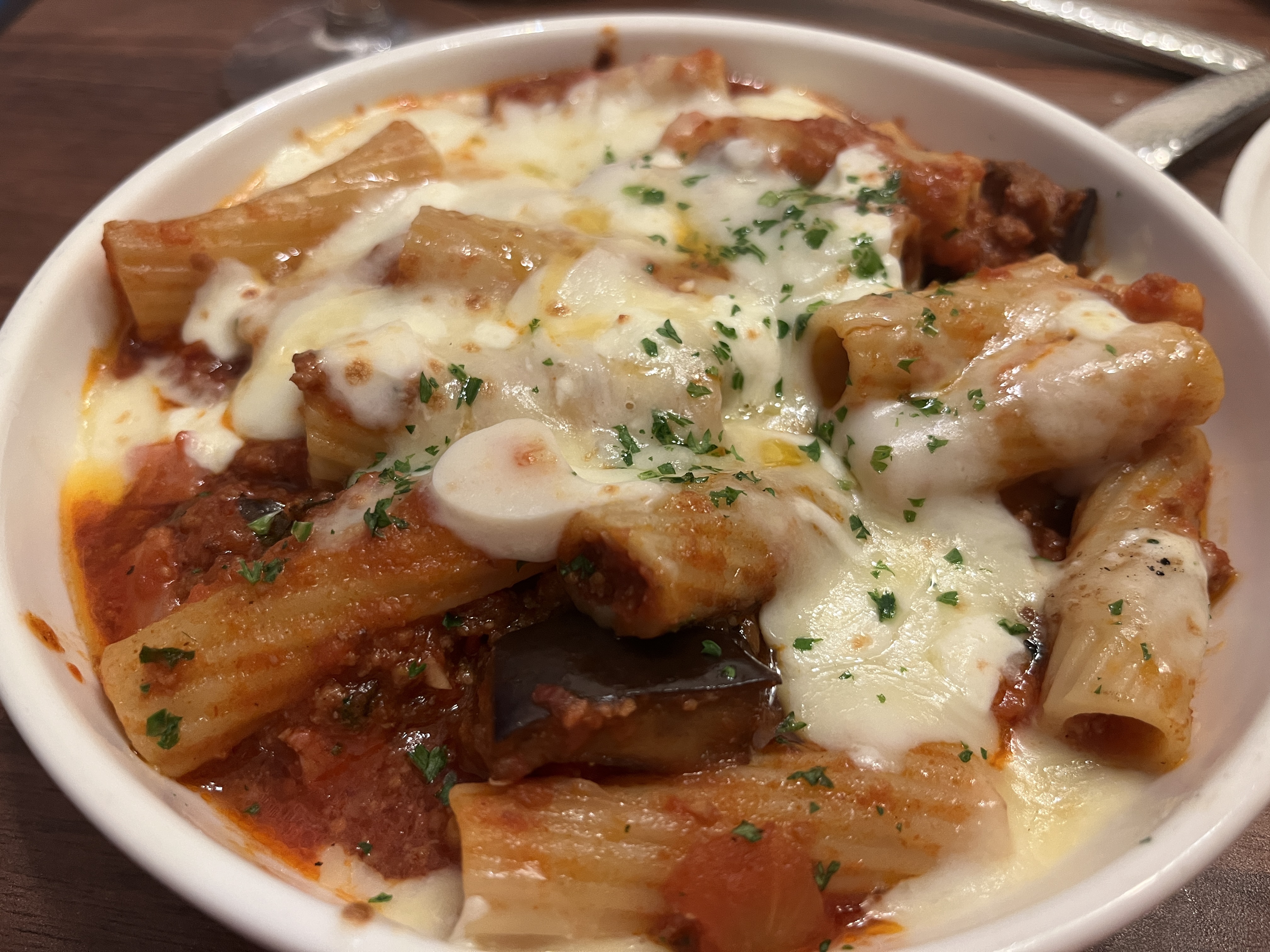 Baked Rigatoni from Cucina del Capitano on Carnival Celebration