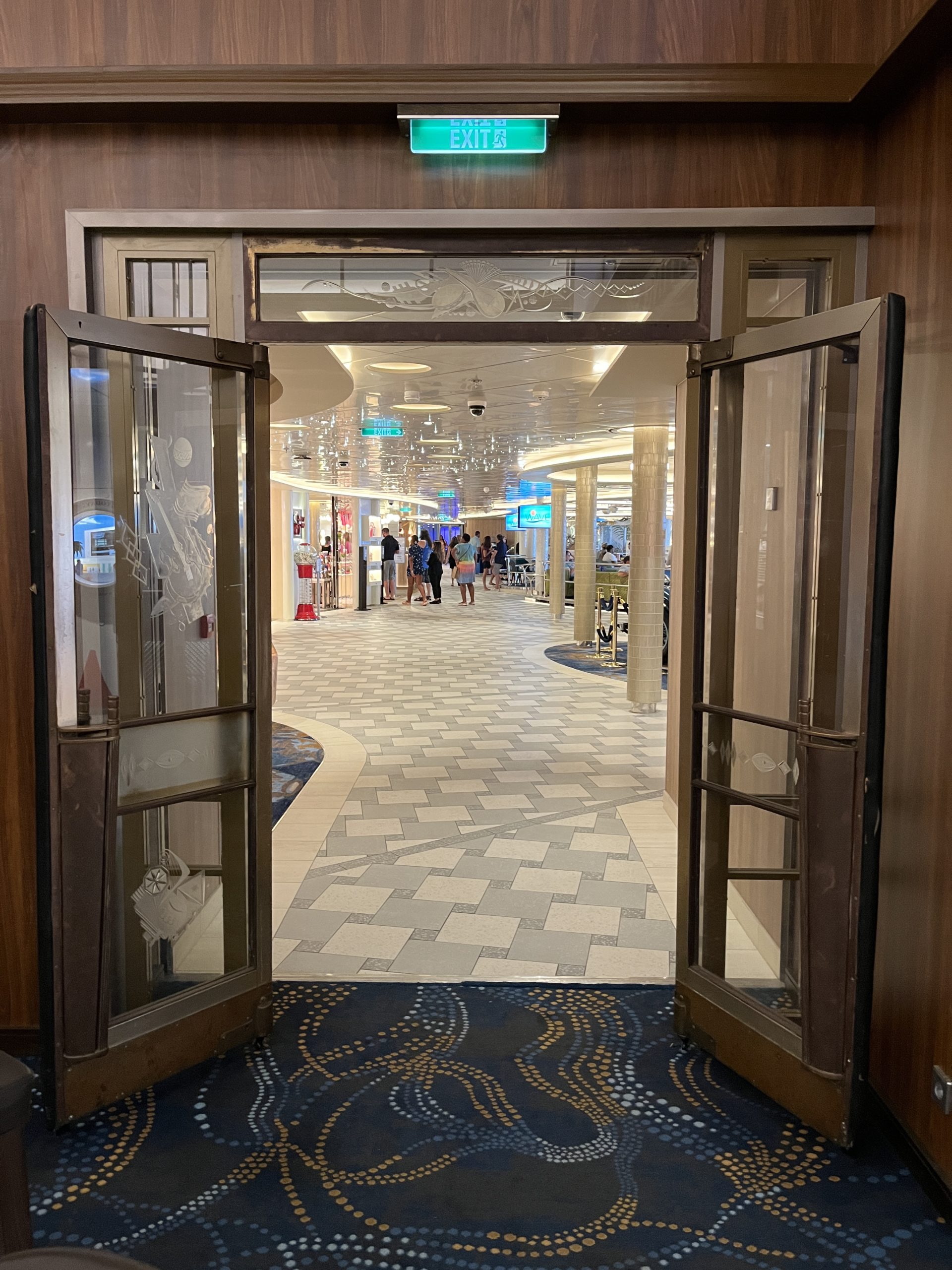 Carnivale nightclub doors on display in the Golden Jubilee on Carnival Celebration