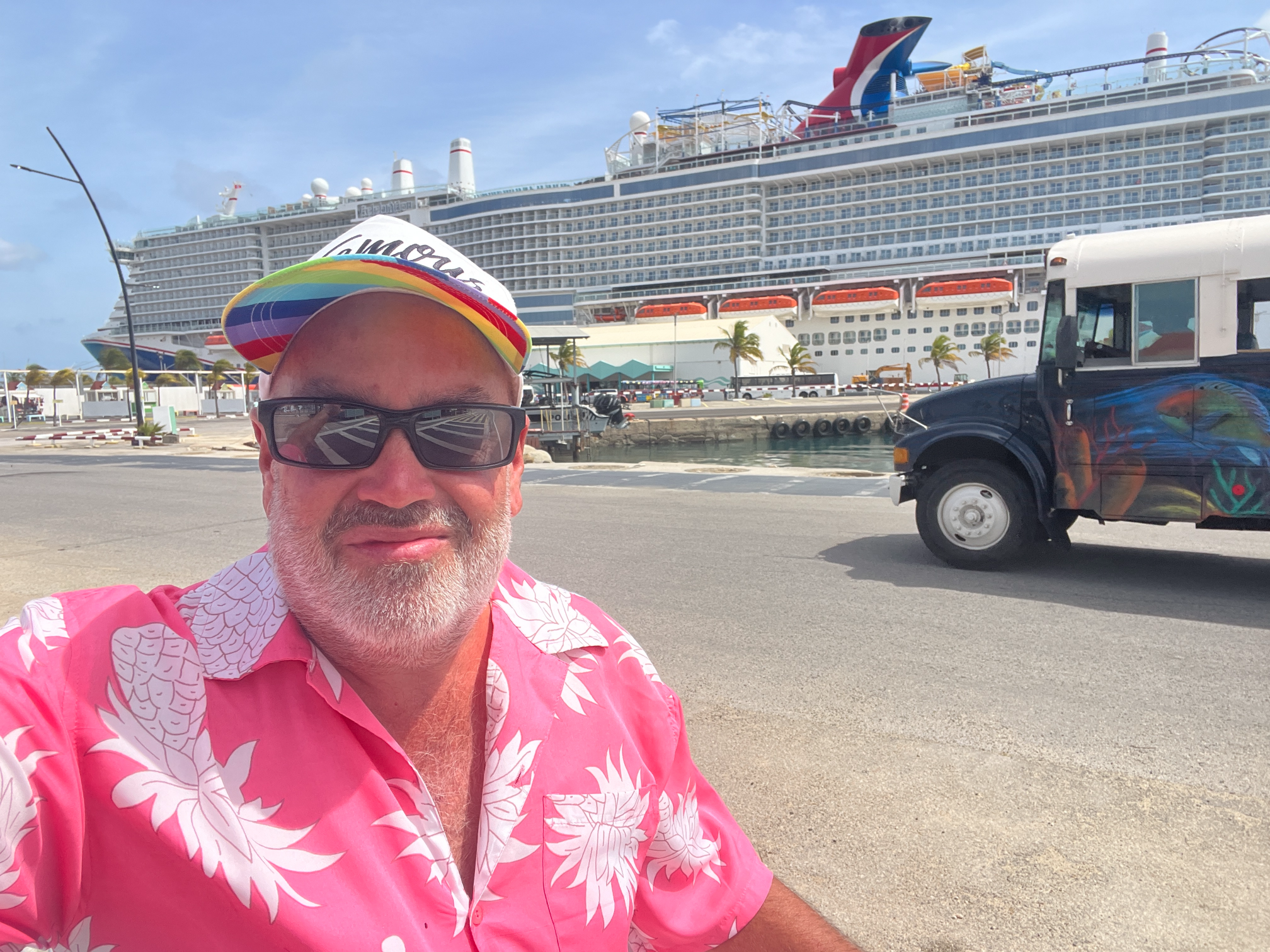 Me and the Carnival Celebration docked in Aruba