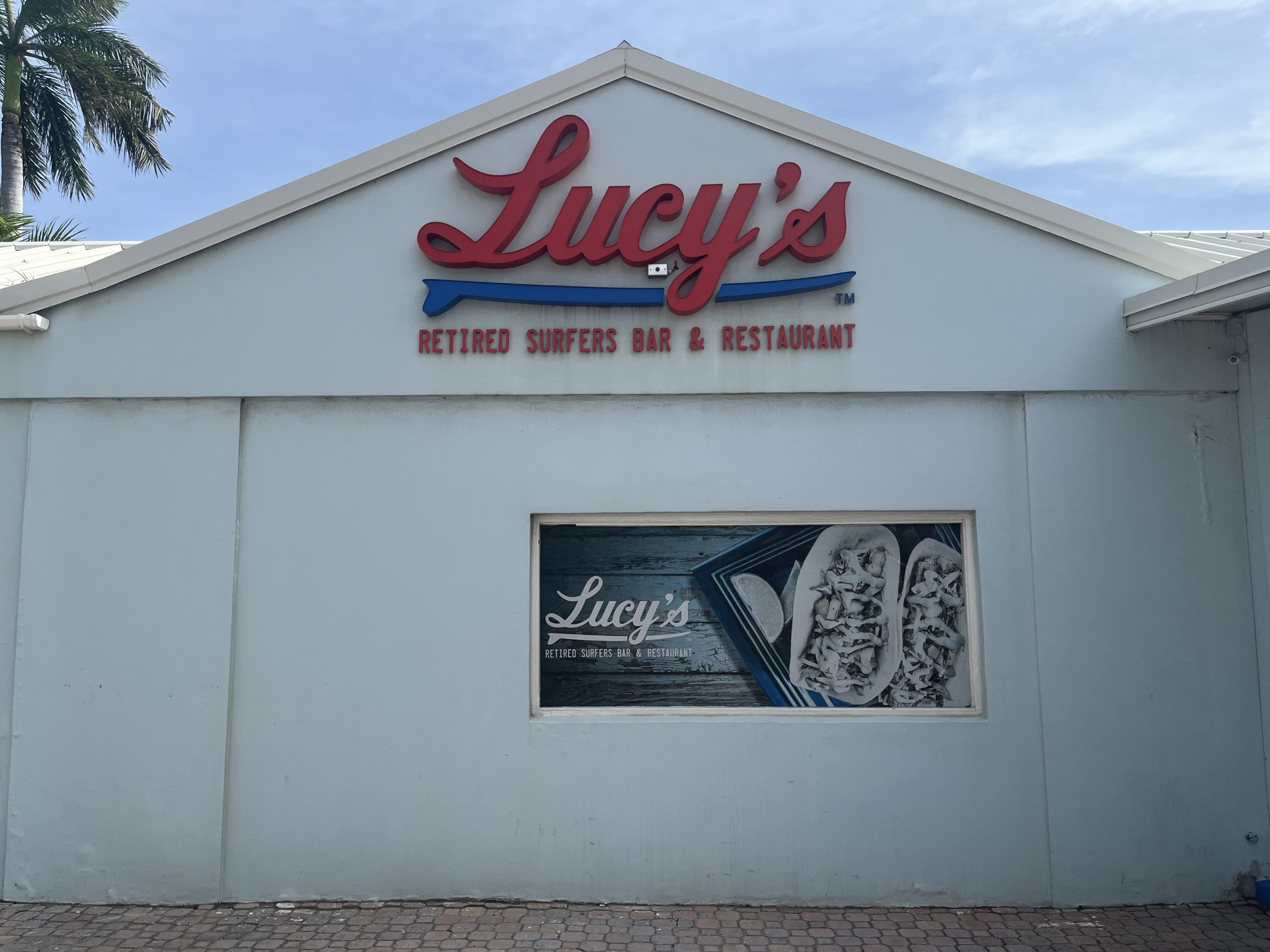 Lucy's is apparently the place where retired surfers go to eat and drink.