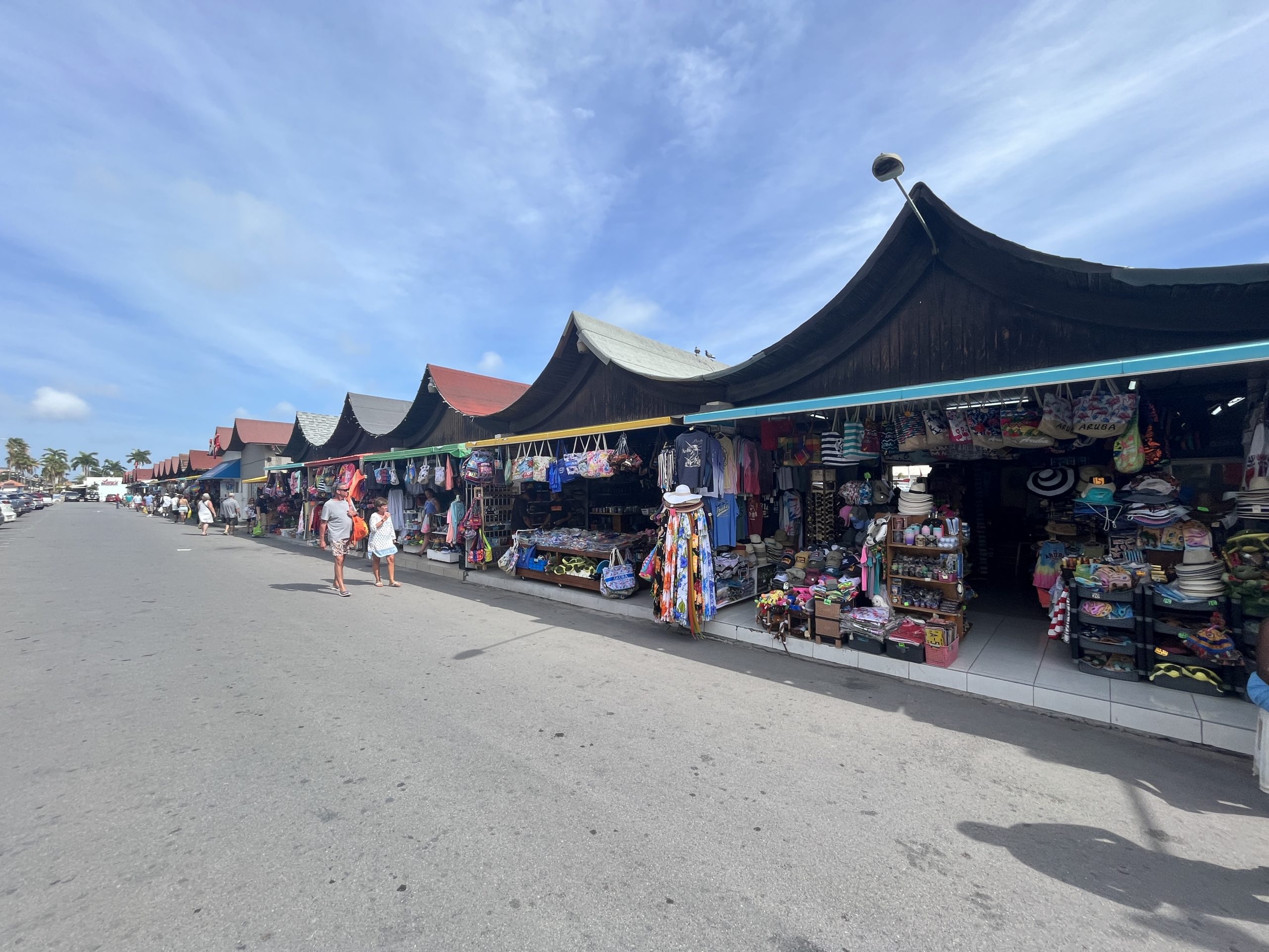 Some of the local markets near the port in Aruba