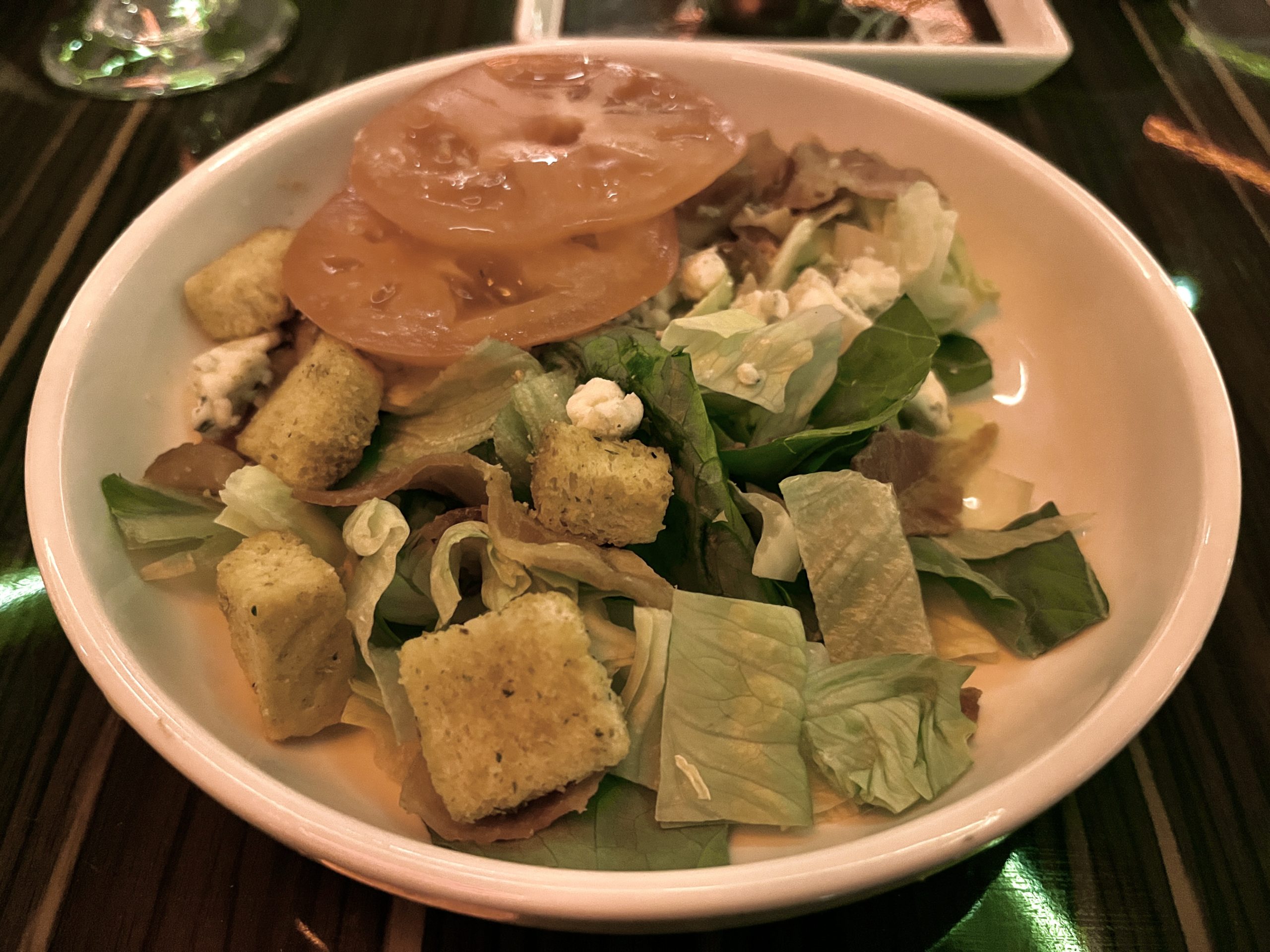 BLT Salad from the main dining room on Carnival Celebration