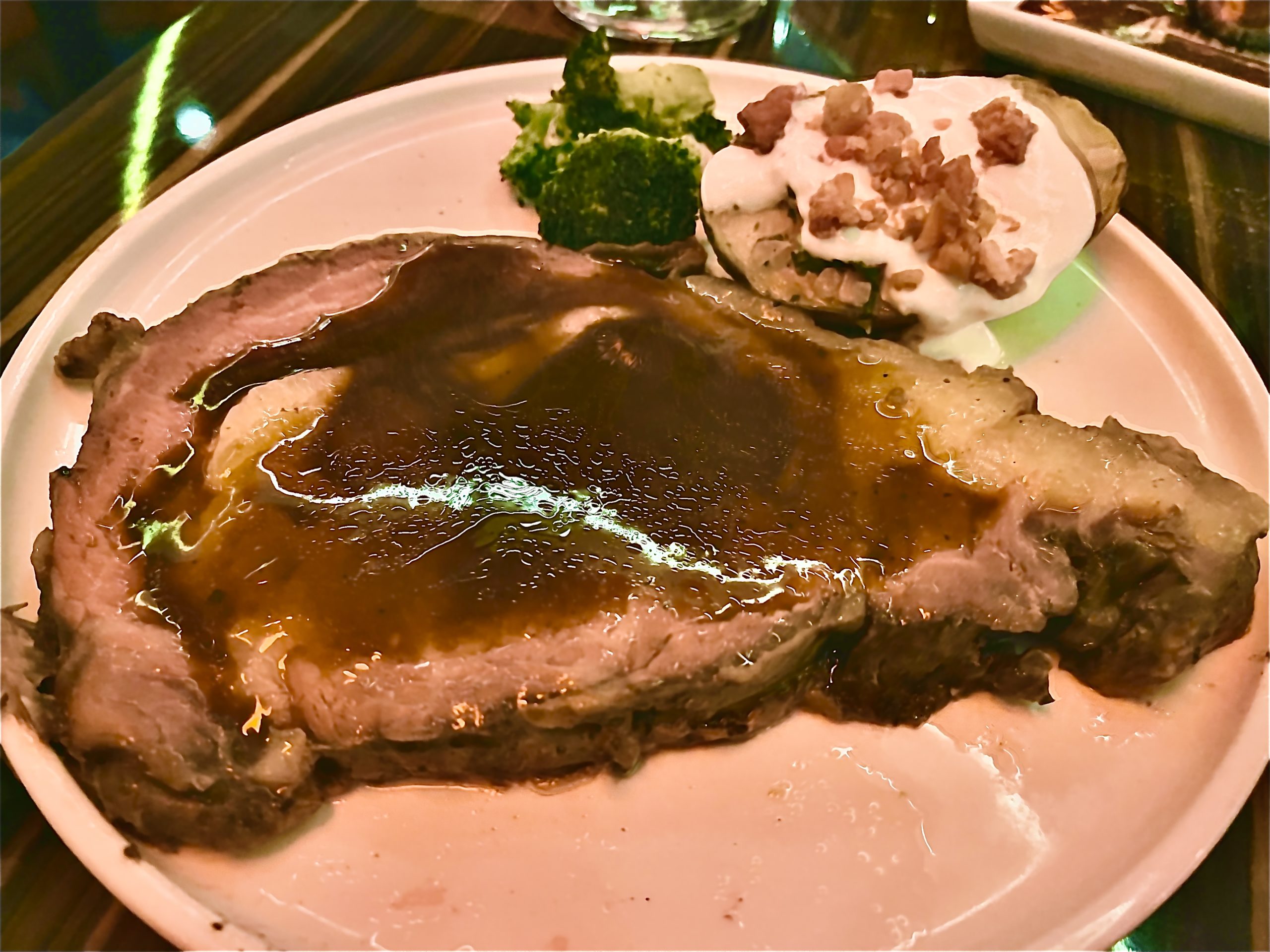 Slow Cooked Prime Rib from the main dining room on Carnival Celebration