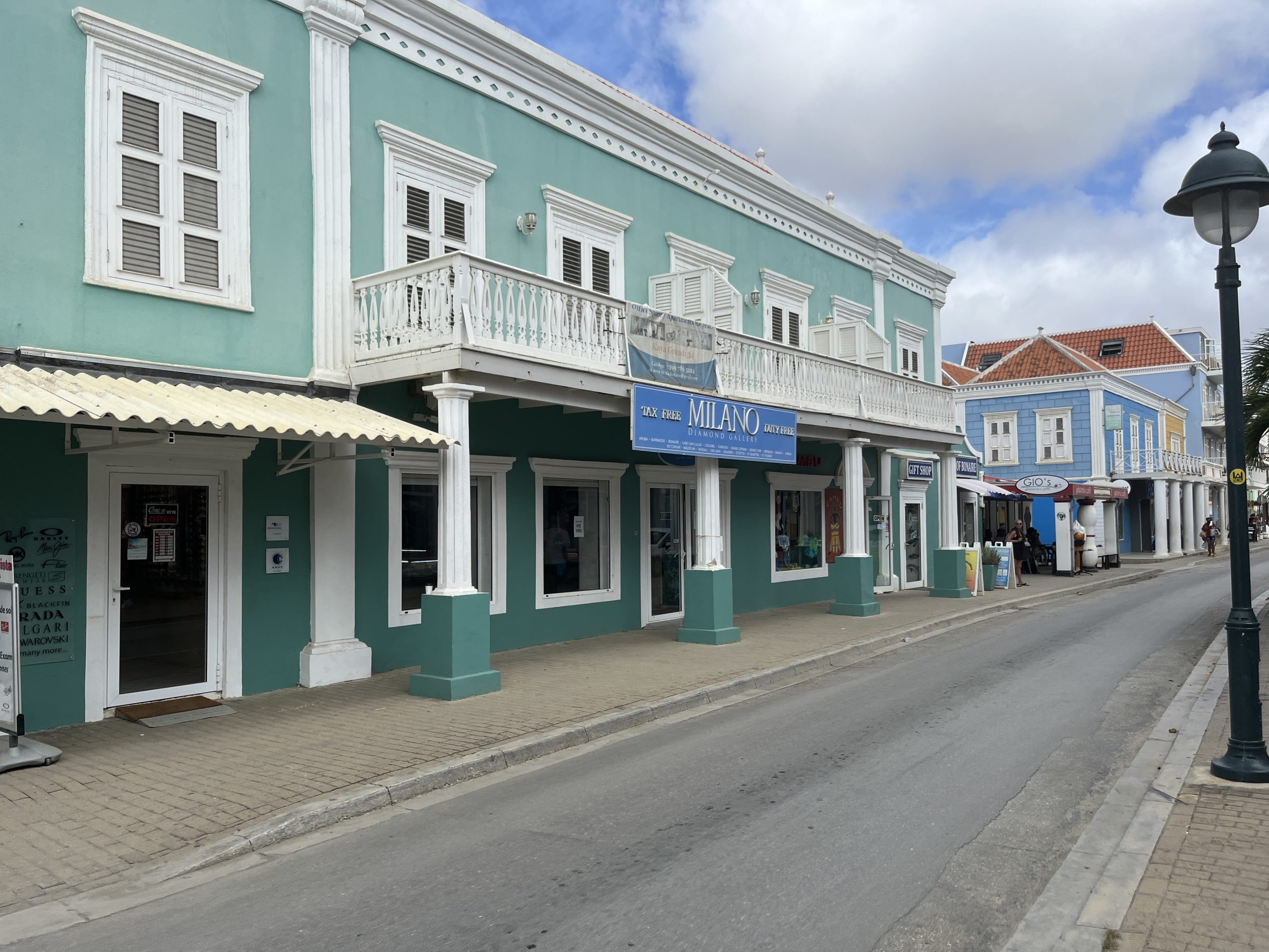 Some of the shops at the port of Bonaire