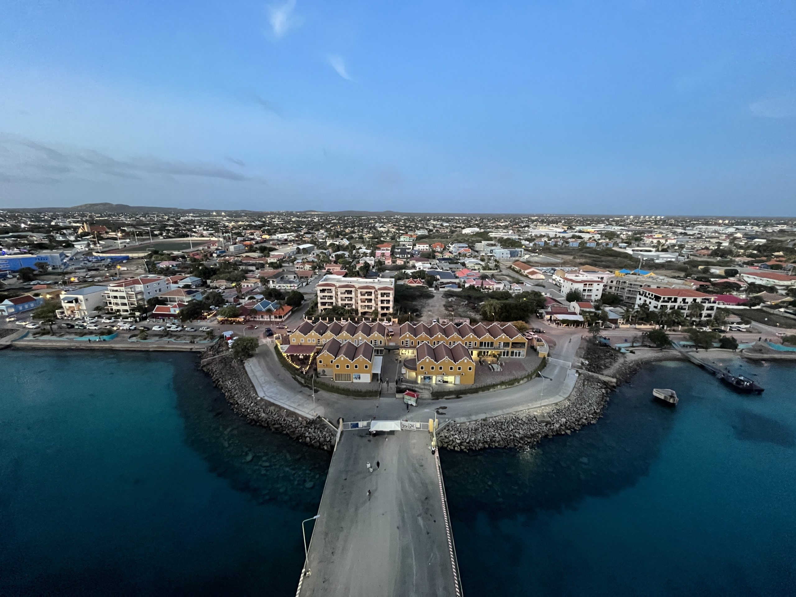 A look at Bonaire at night from the ship