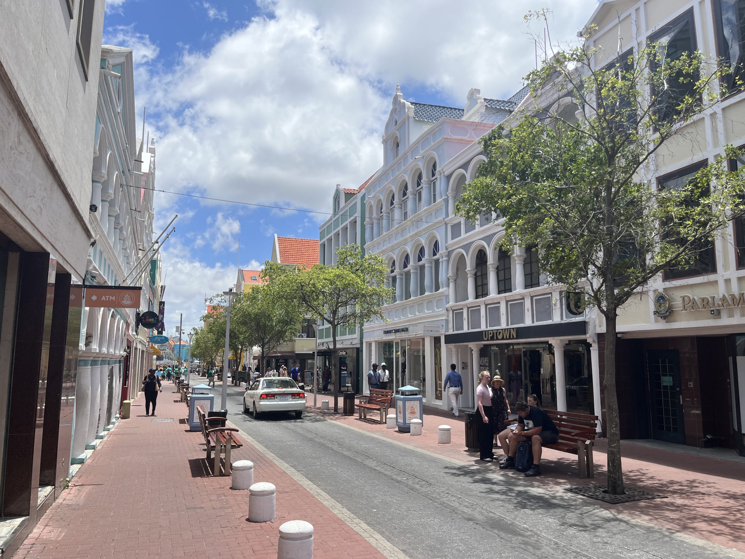 Cobblestone-lined streets in Curacao