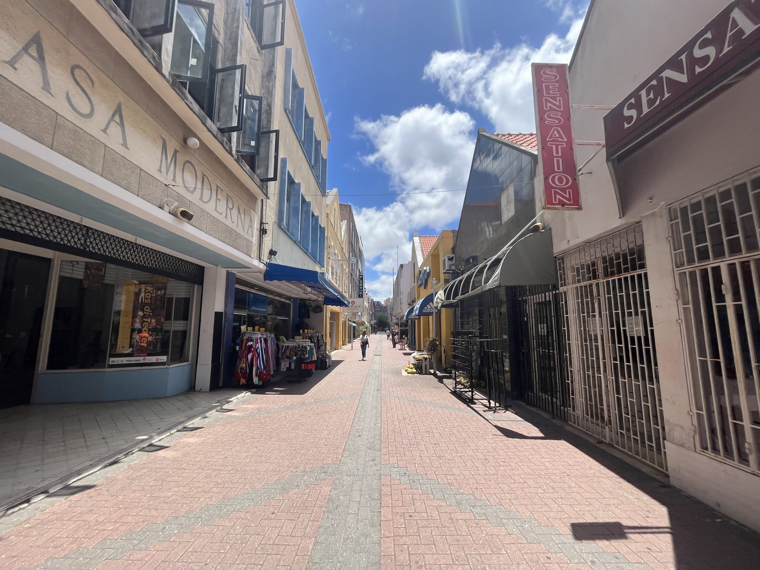 Cobblestone-lined streets in Curacao