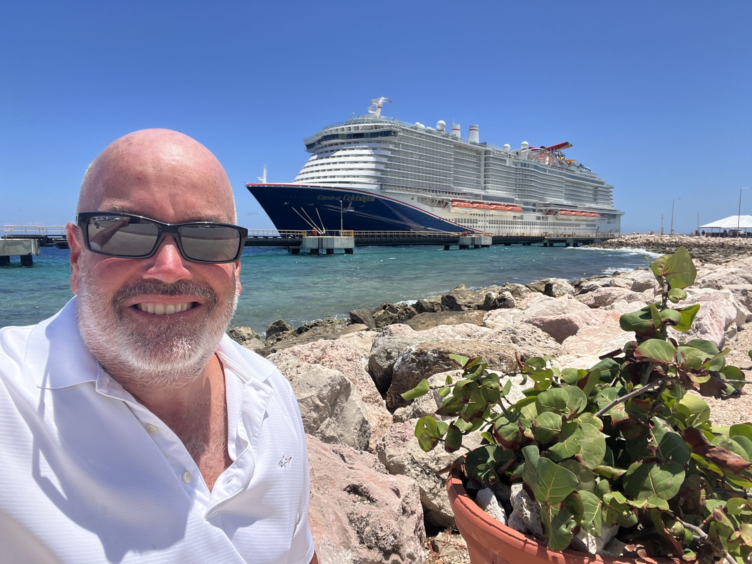 Me in front of the Carnival Celebration in Curacao