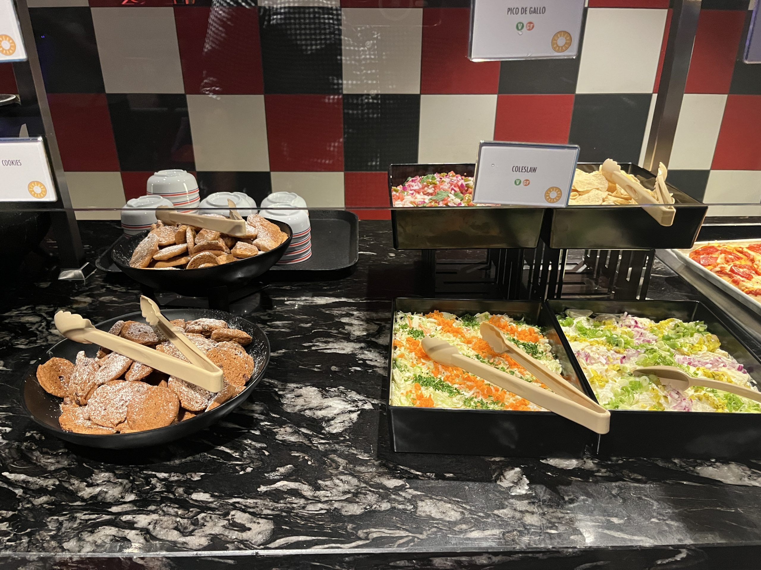 Cookies and salads on the new "Midnight Buffet" on Carnival Celebration