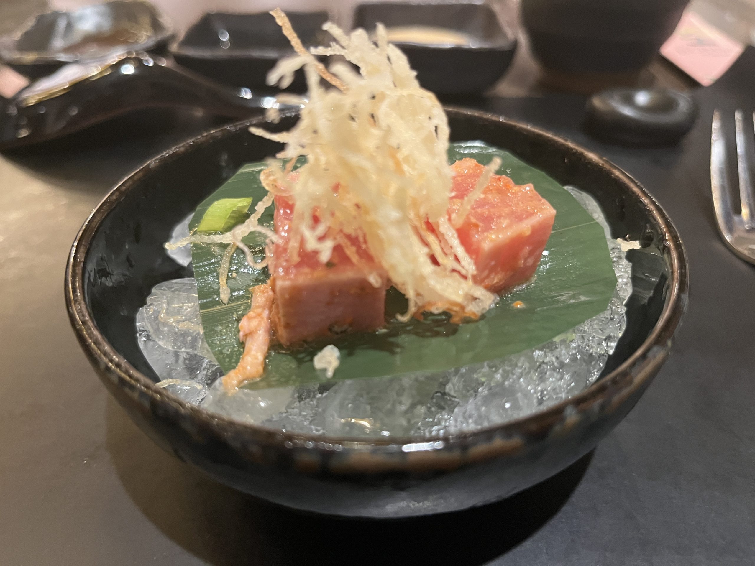 Ahi Tuna on the Rocks from Bonsai Teppanyaki on Carnival Celebration