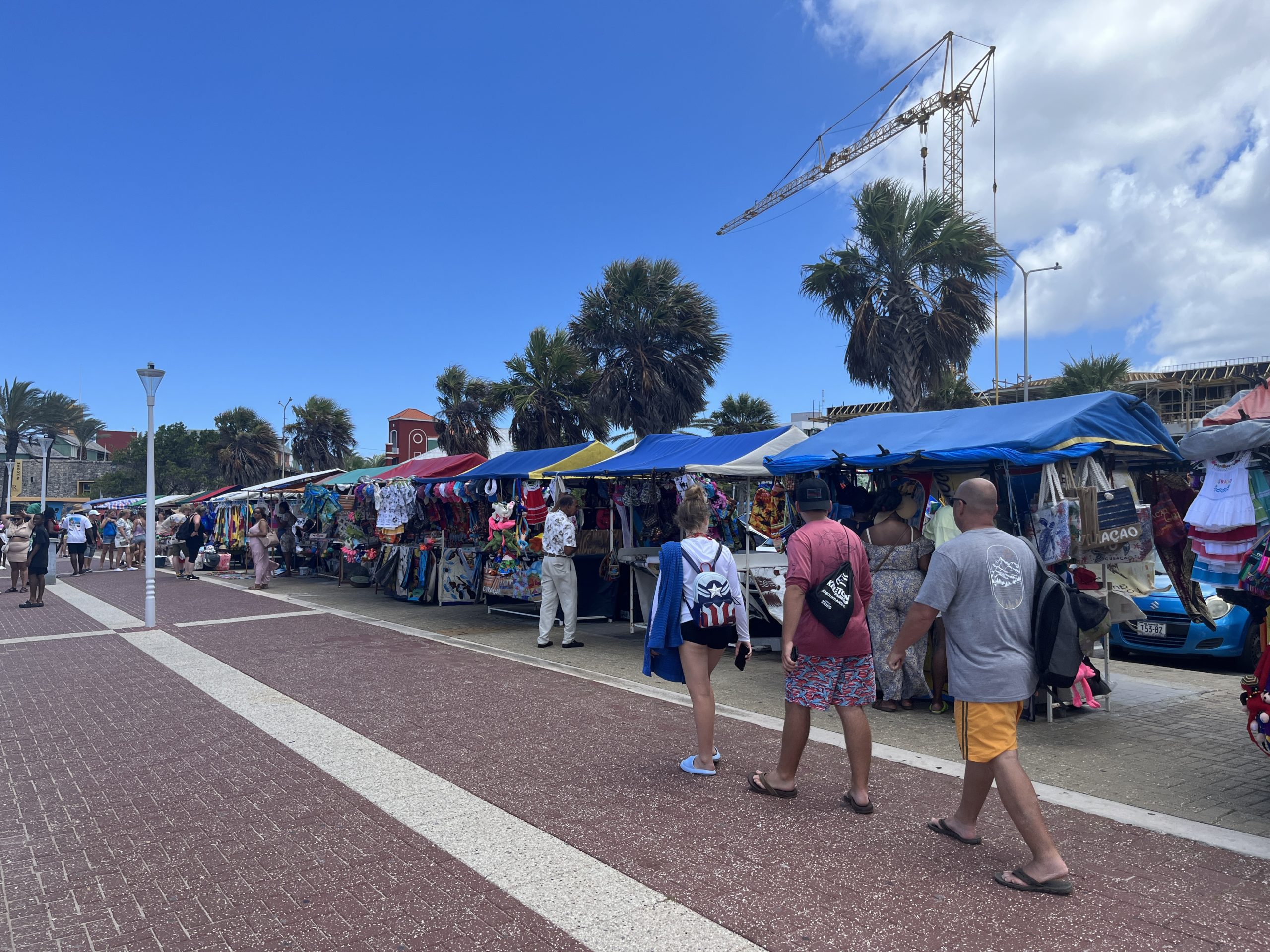 Some of the local markets near the port in Aruba