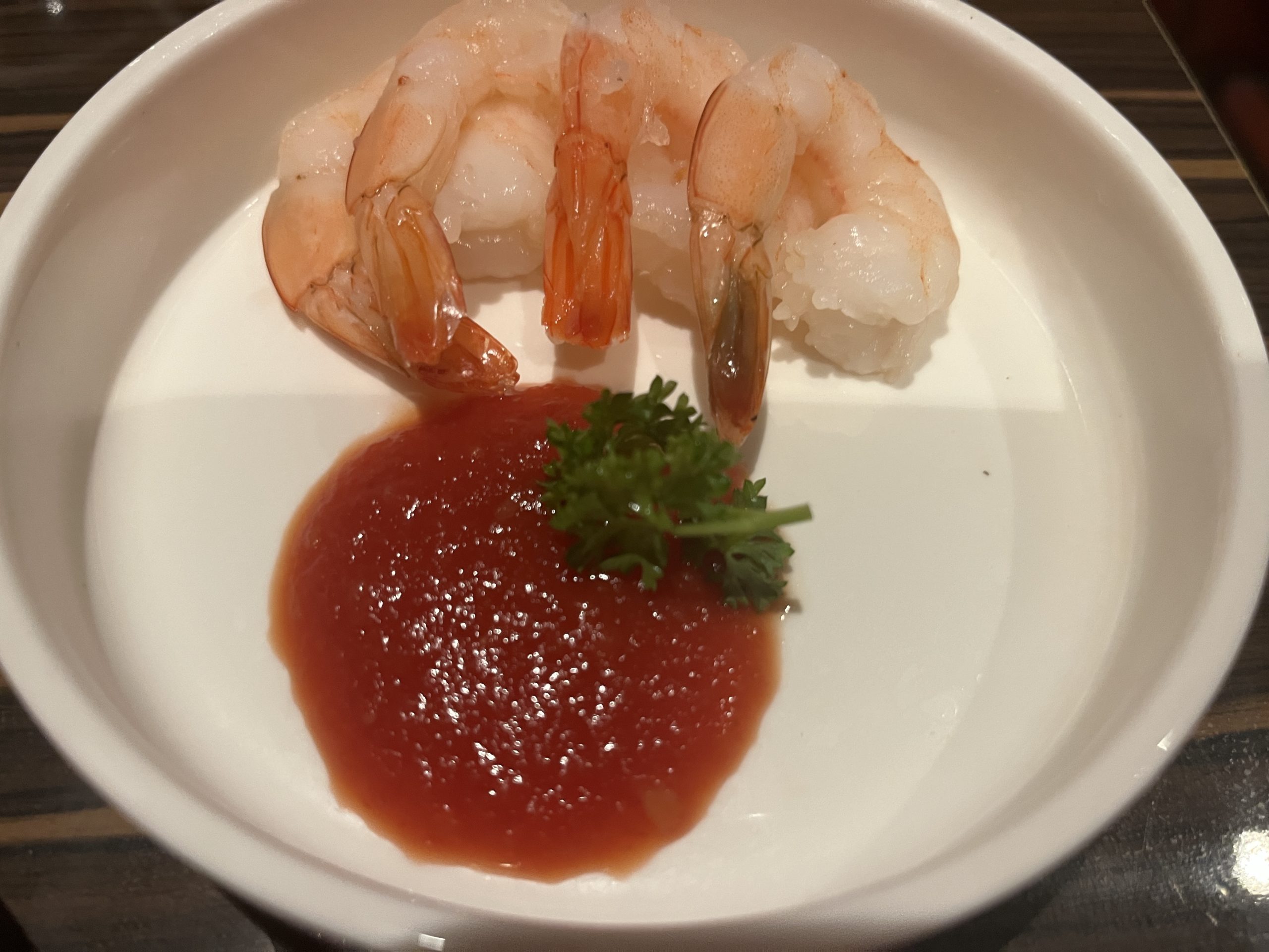 Shrimp coctail from the main dining room on Carnival Celebration