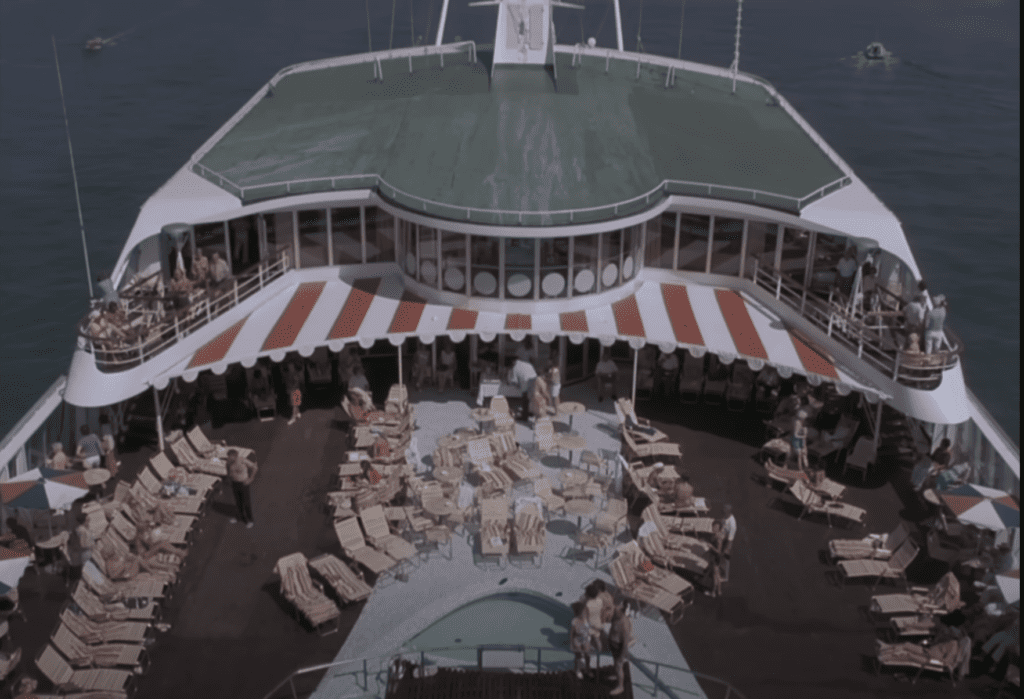 The aft deck of the Sun Princess as seen in the Troubled Waters episode of Columbo