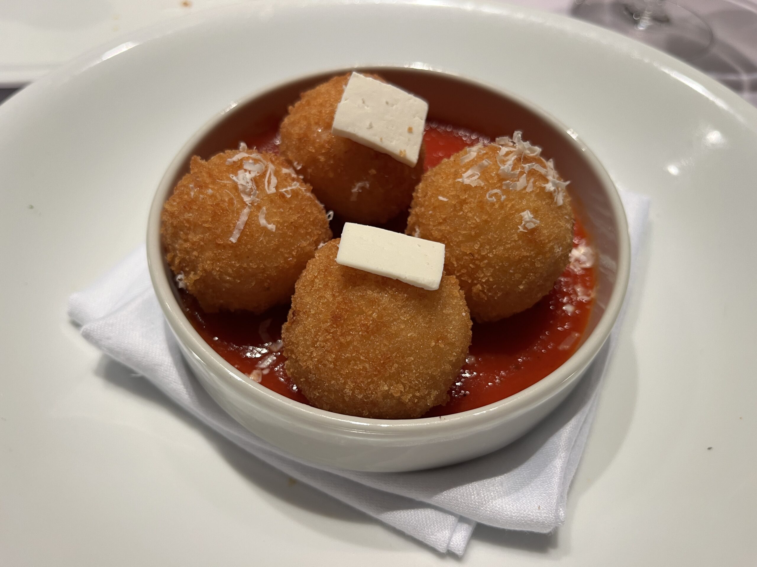 Arancini from Cucina del Capitano on Carnival Horizon