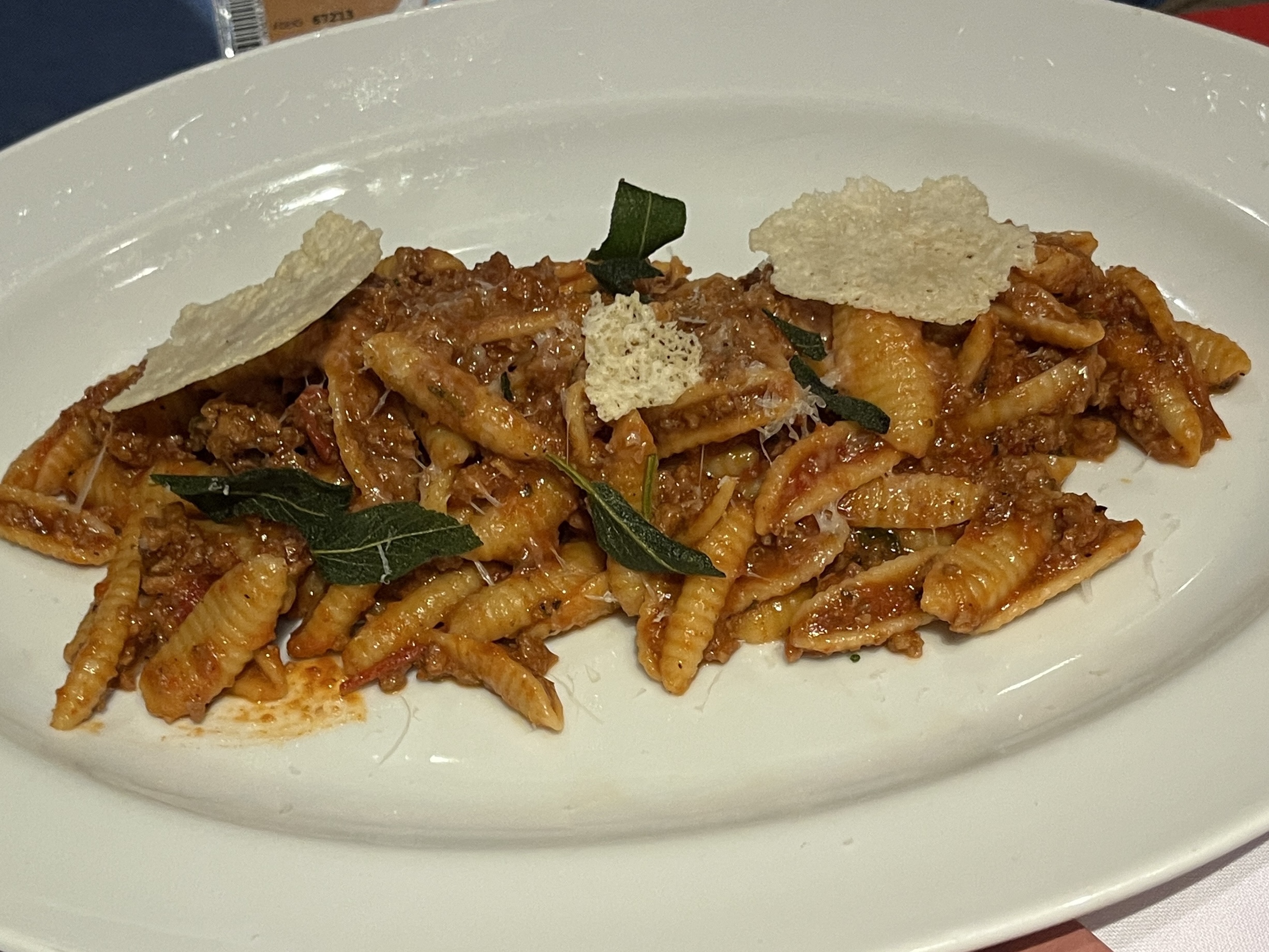 Cavatelli from Cucina del Capitano on Carnival Horizon