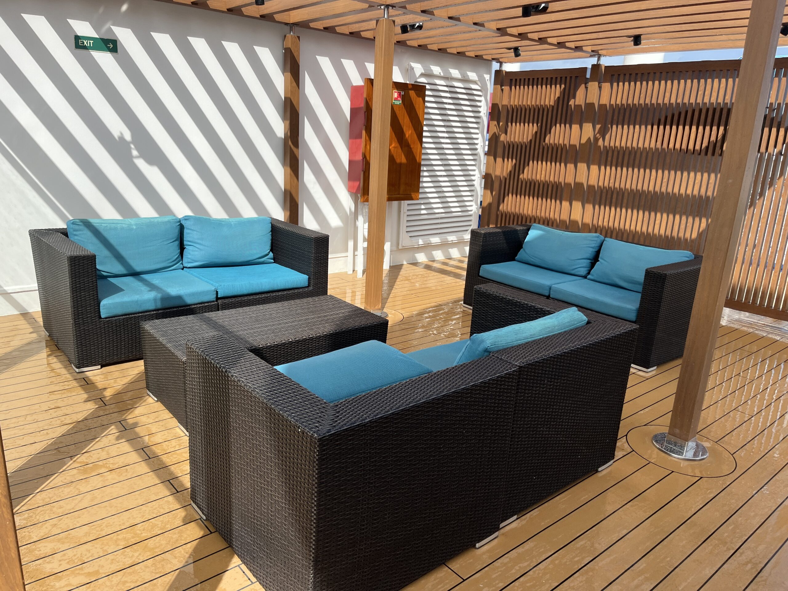 Seating in the Serenity Deck on Carnival Horizon