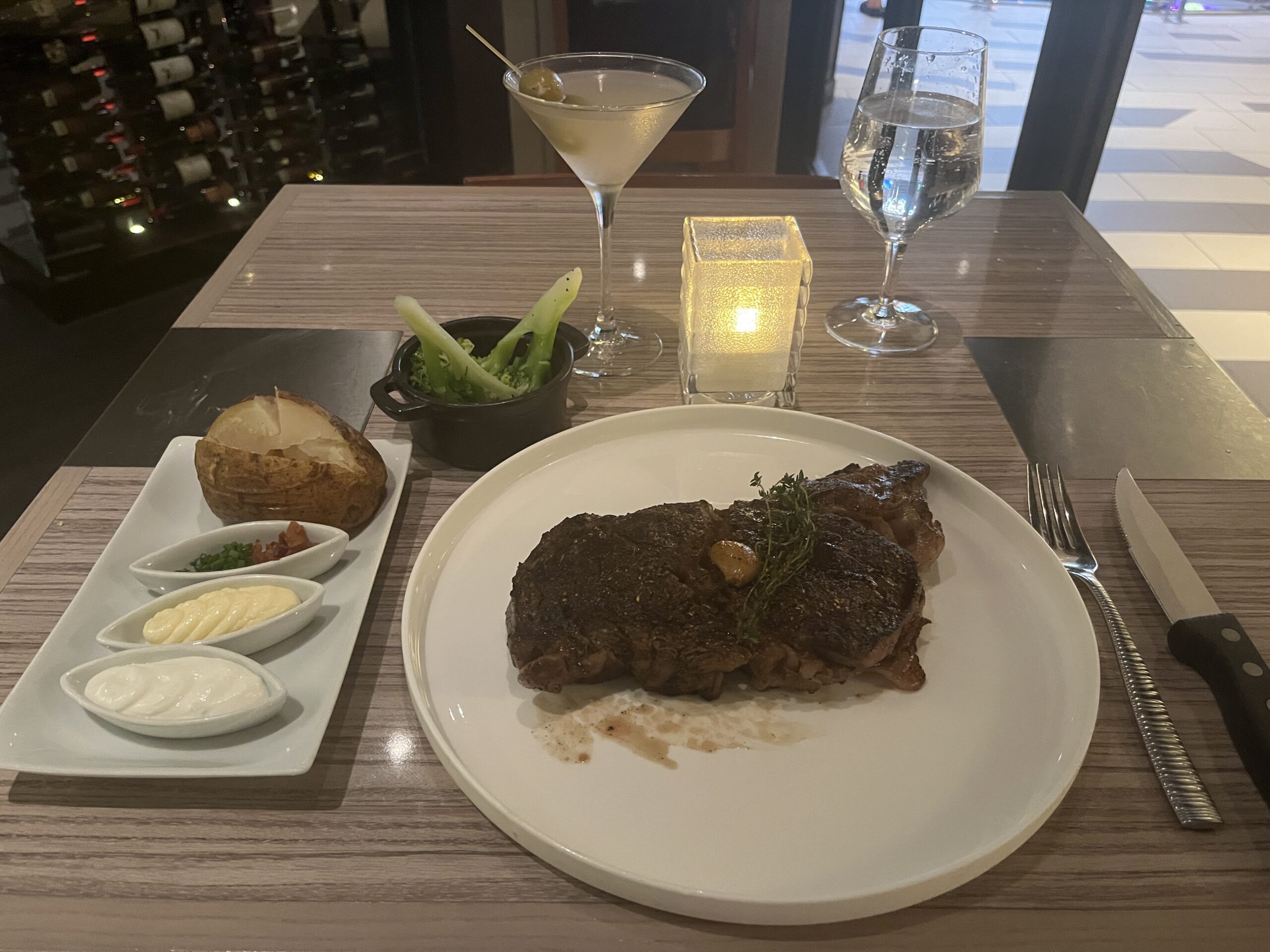 Ribeye from Fahrenheit 555 on Carnival Horizon