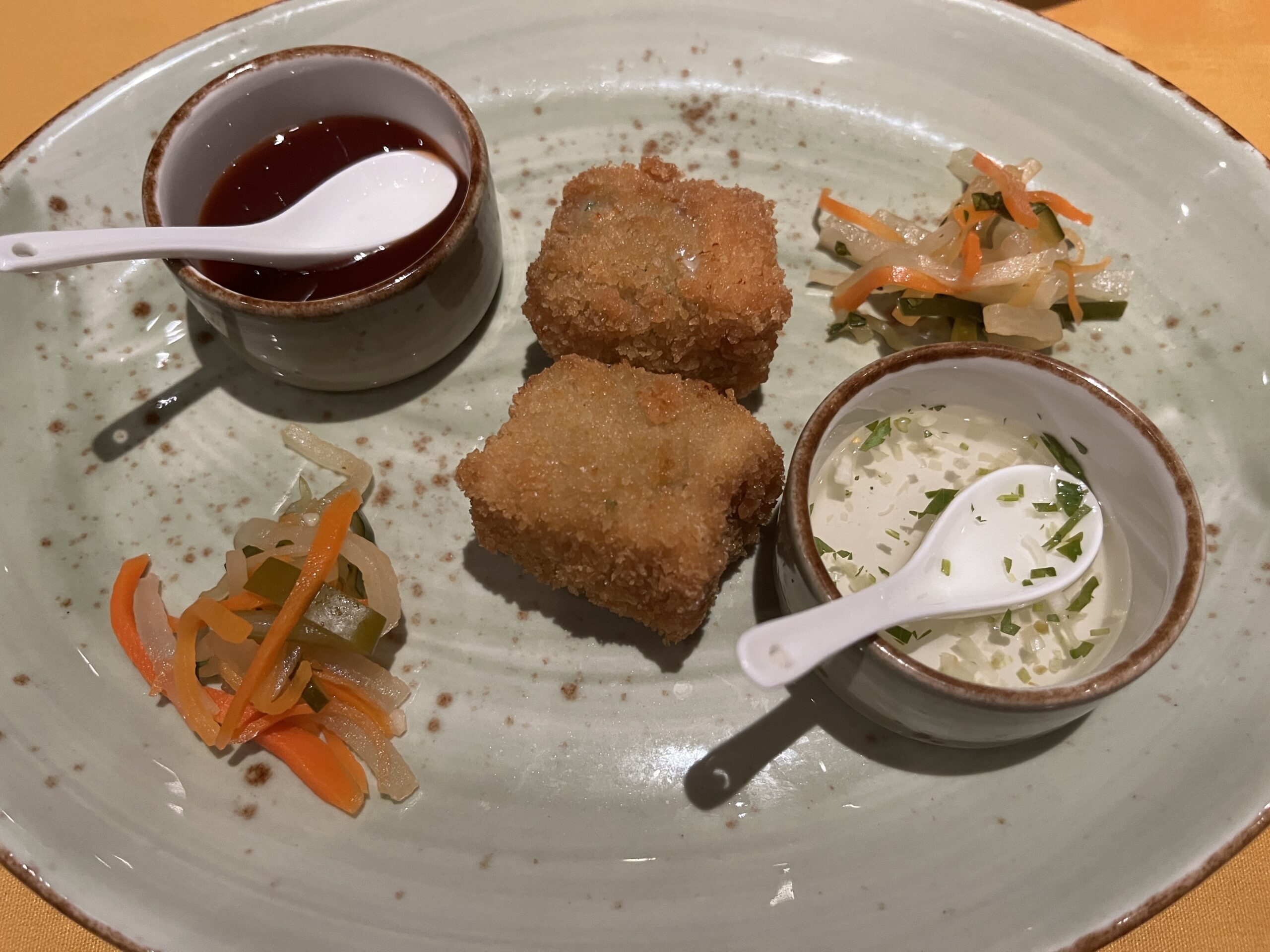 Mozzarella amuse bouche from Ji Ji Asian Bistro on Carnival Horizon