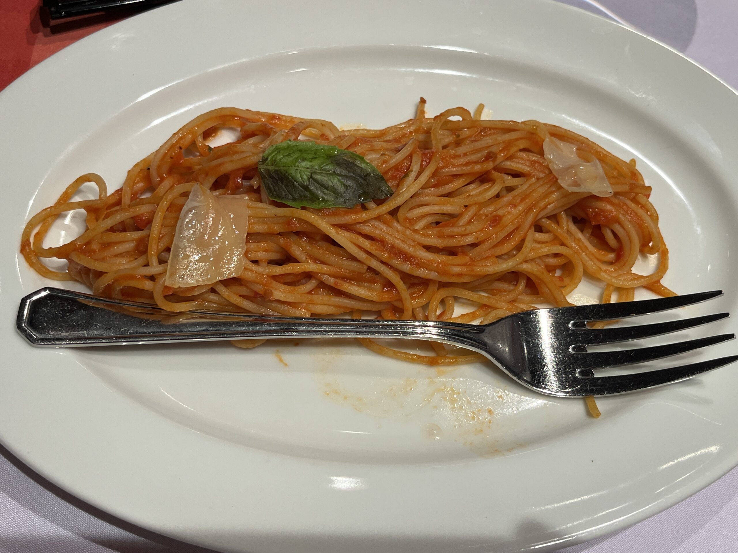 Spaghetti from Cucina del Capitano on Carnival Horizon