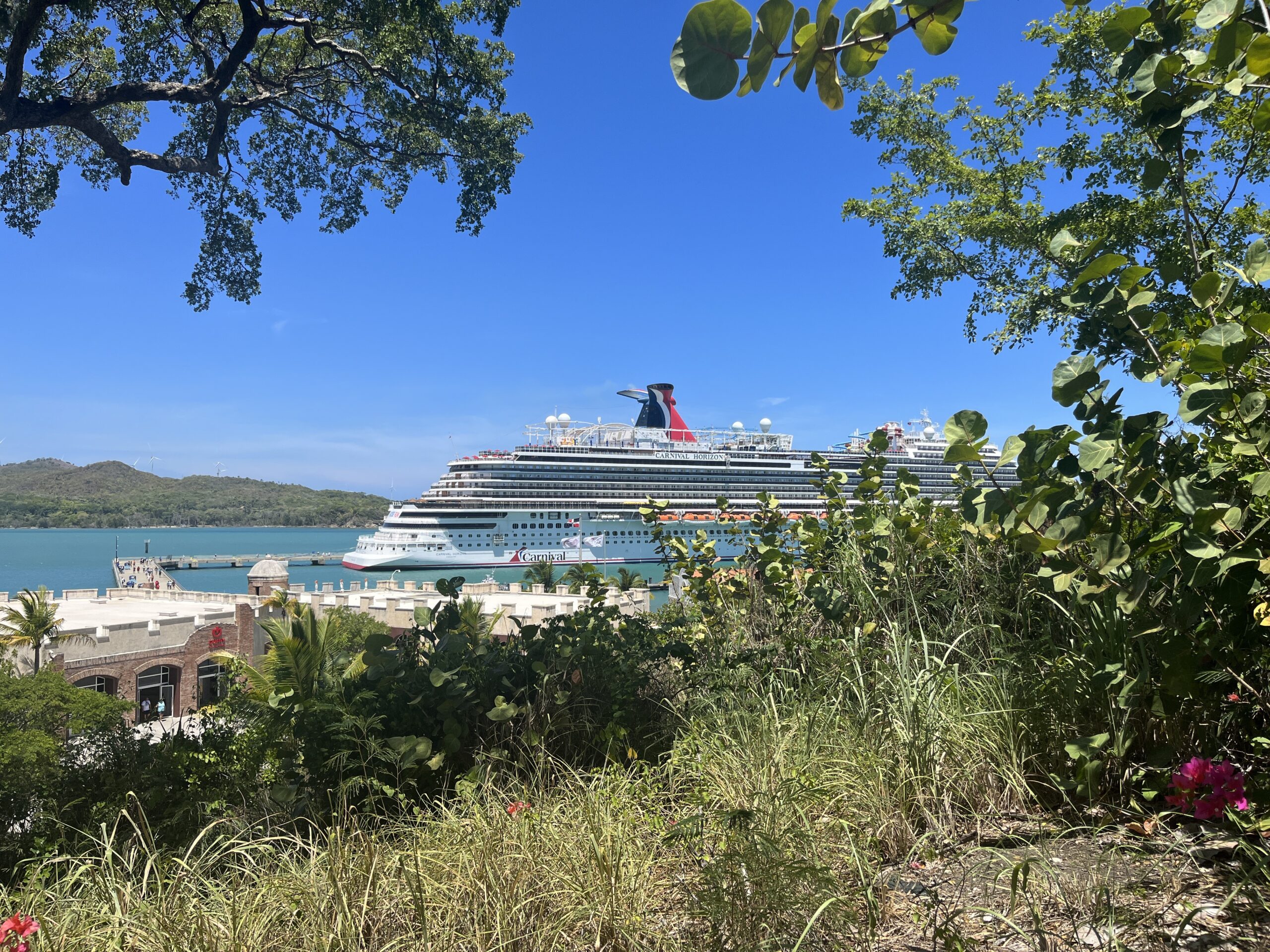 The overlook at Amber Cove offers some great views of the port