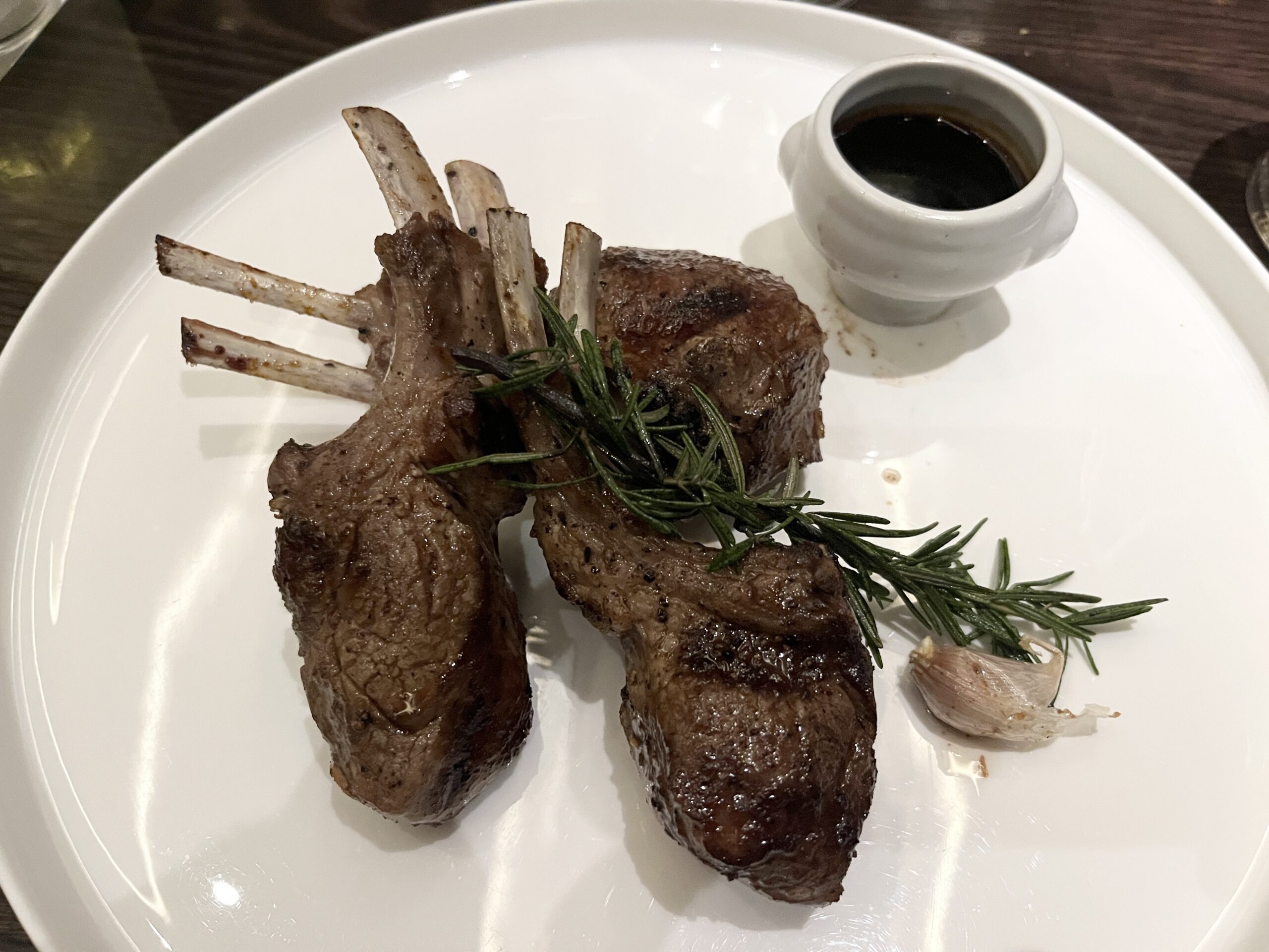 Lamb Chops from Fahrenheit 555 steakhouse on Carnival Horizon