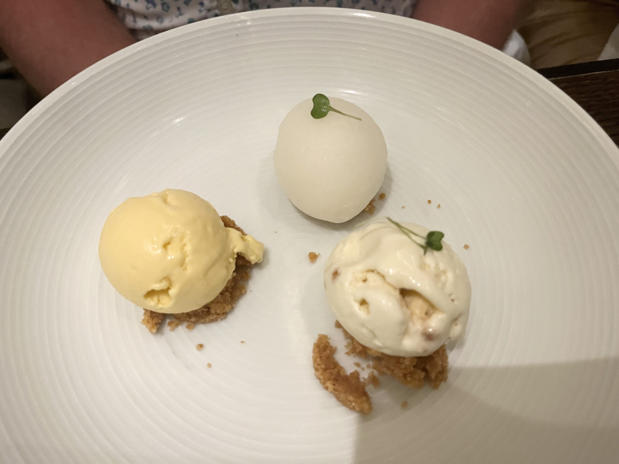 Ice Cream from Fahrenheit 555 steakhouse on Carnival Horizon