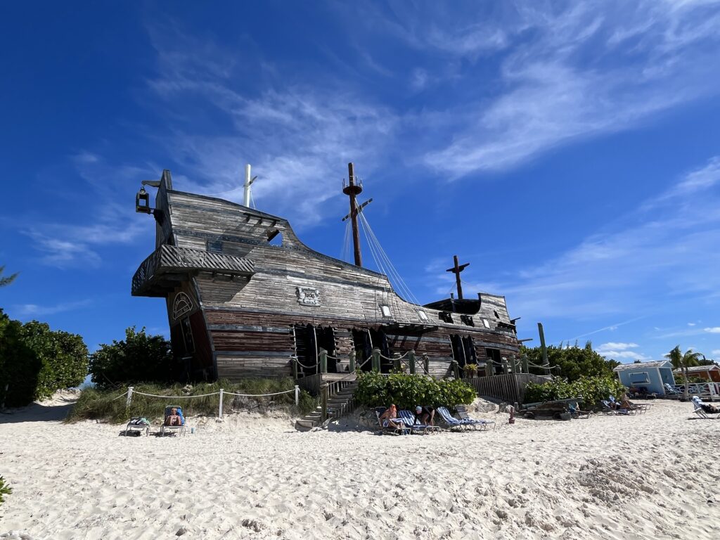 Captain Morgan's bar on Half Moon Cay