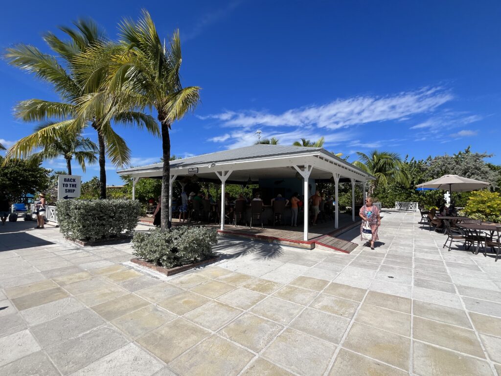 Bar at the entrance of Half Moon Cay