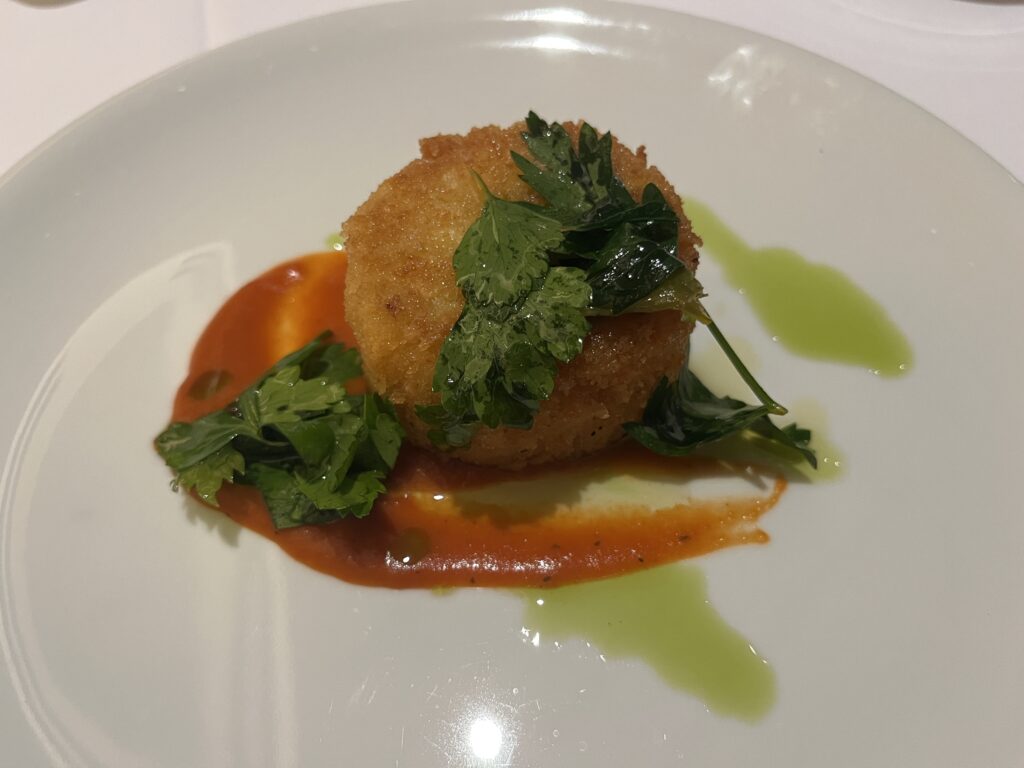 Crab Cake from the main dining room on Holland America's Rotterdam