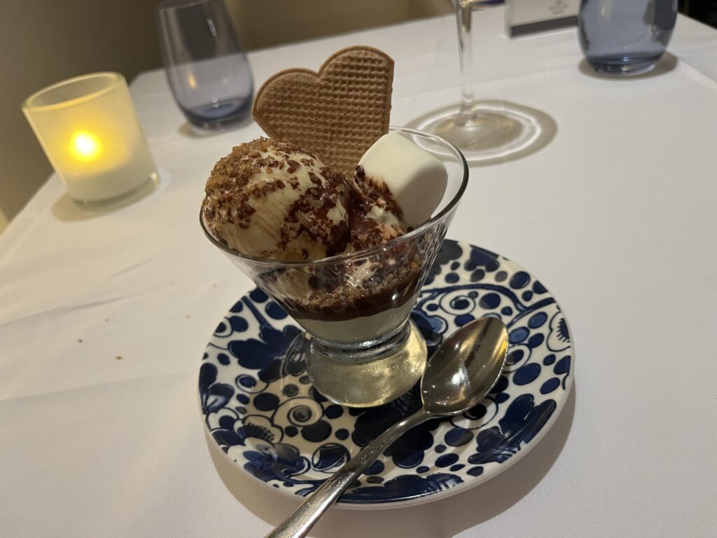 Hot Fudge Sundae from the main dining room on Holland America's Rotterdam