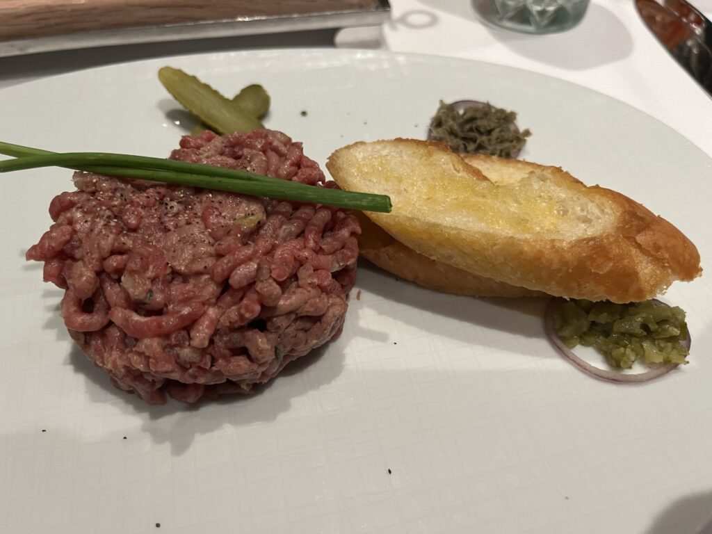 Steak Tartare from Pinnacle Grill on Holland America's Rotterdam