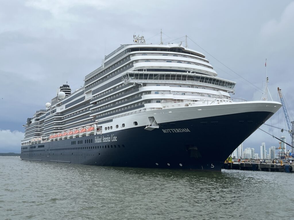 Holland America's Rotterdam docked in Cartagena, Colombia 