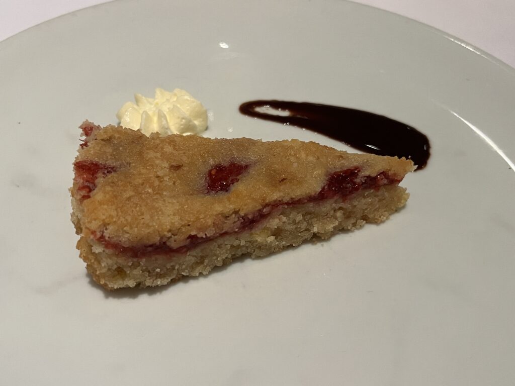 Linzer Torte from the main dining room on Holland America's Rotterdam