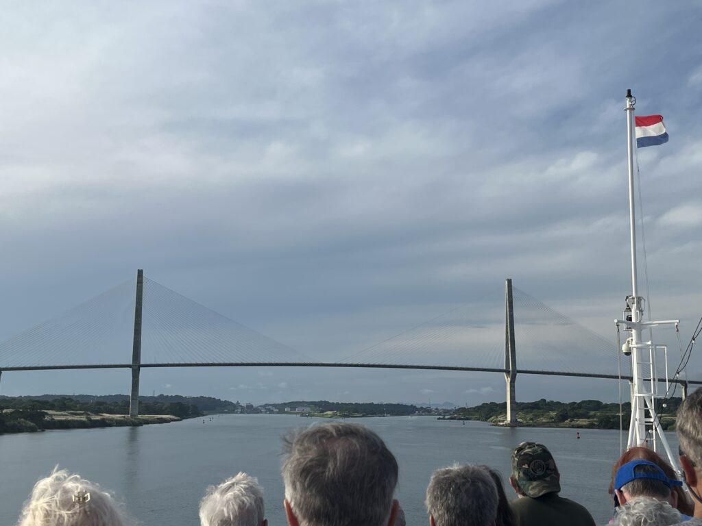 The Atlantic Bridge as viewed from the bow of the Rotterdam as we prepare to enter the Panama Canal